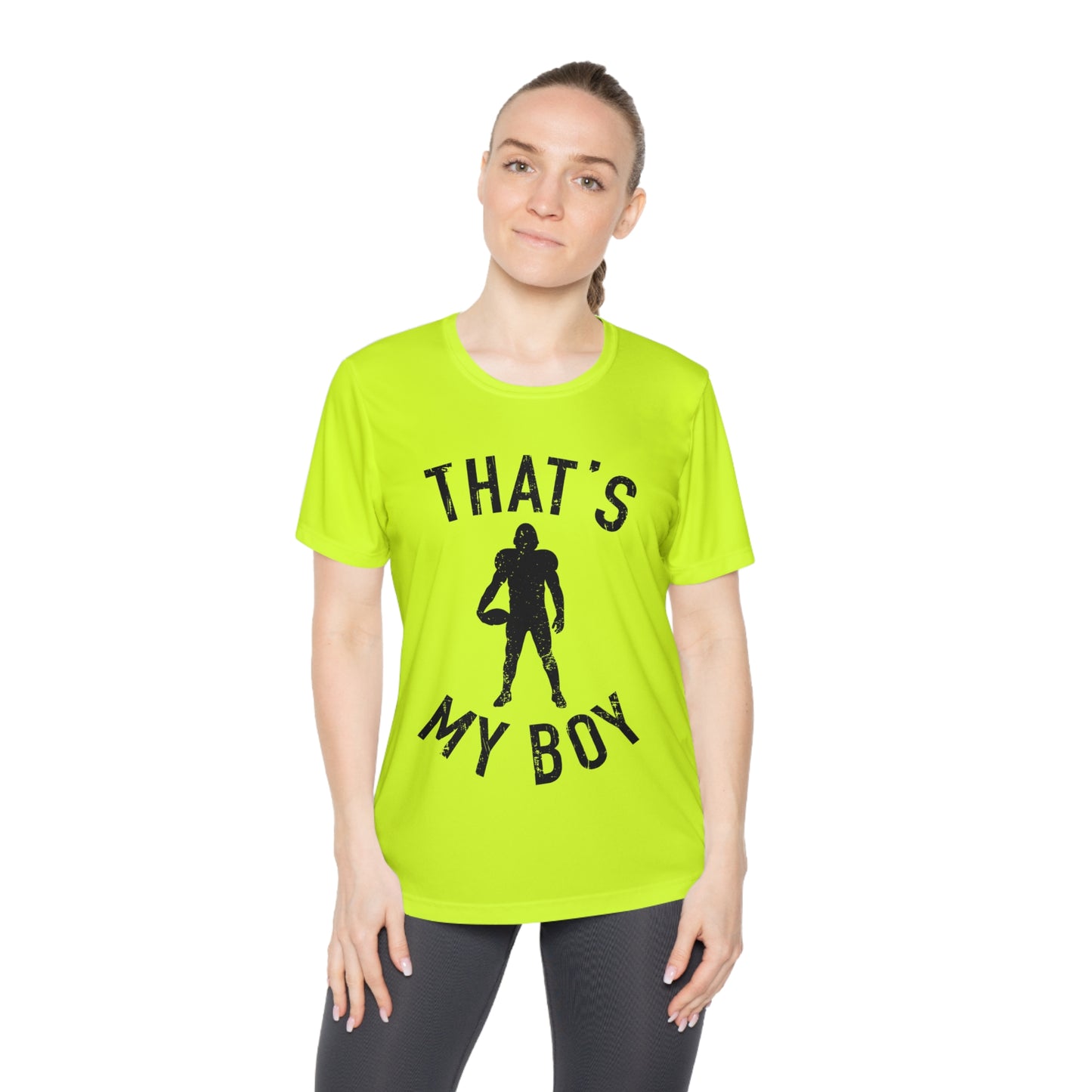 That's My Boy - Ladies Competitor Tee - Football Sports Shirt, Perfect for Game Day, Coaches, Gifts for Athletes, Workout Apparel, Cheerleading Gear