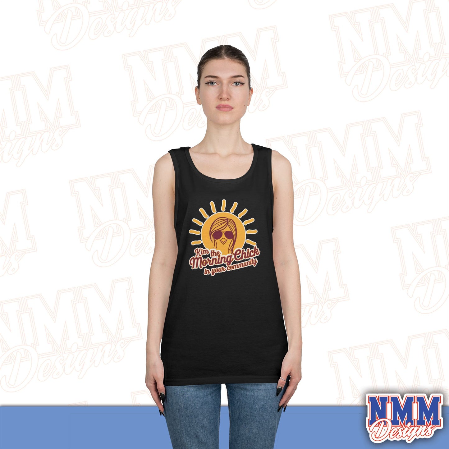 Morning Chick Unisex Heavy Cotton Tank Top | Summer Style, Gift for Her, Casual Wear, Festival Outfit, Community Spirit