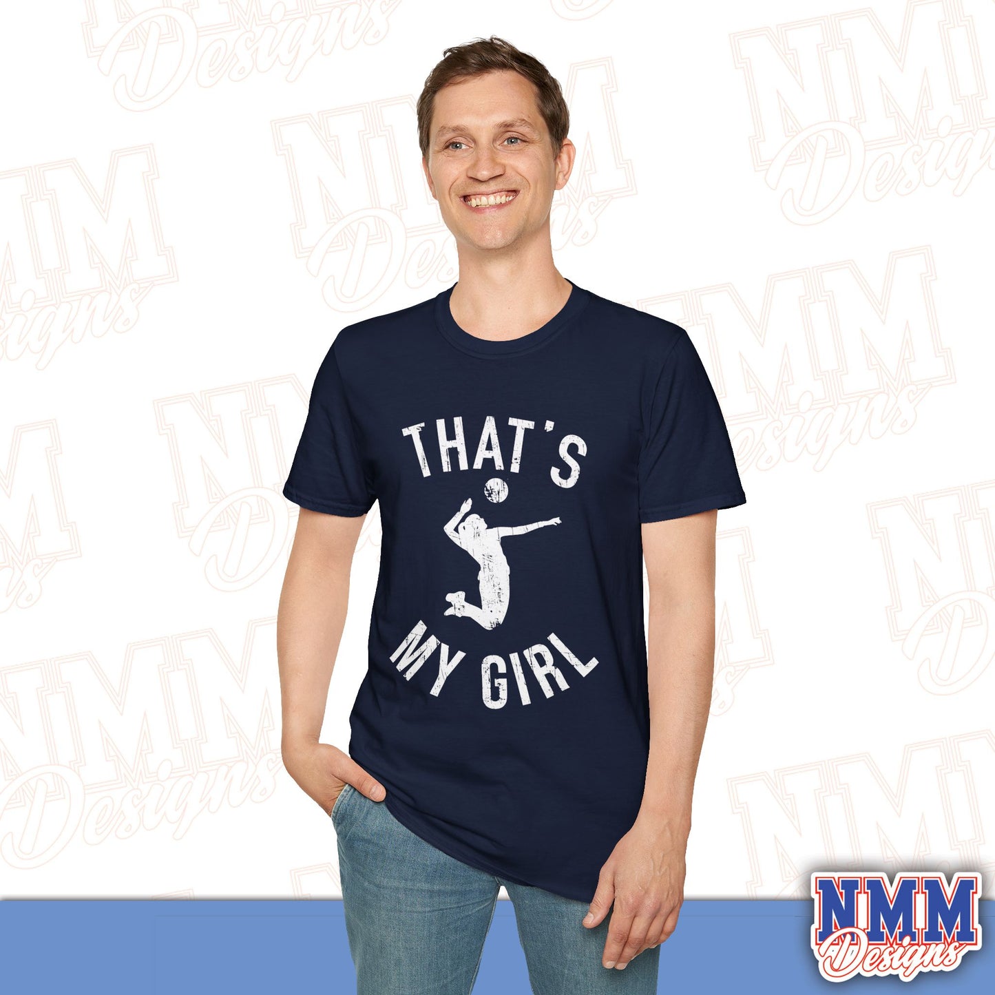 That's My Girl Volleyball T-Shirt, Sports Tee, Active Lifestyle Wear, Volleyball Apparel