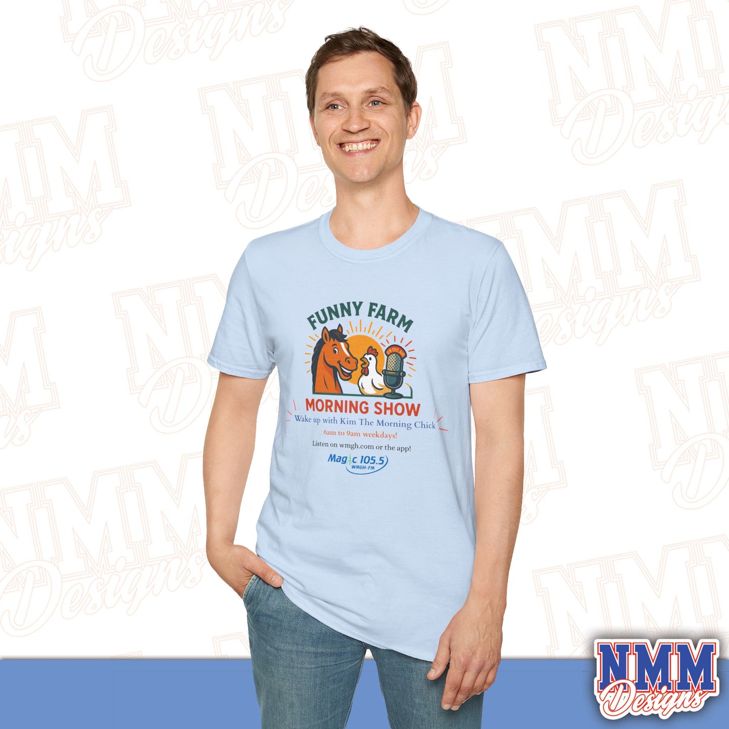 Funny Farm Morning Show Unisex Softstyle T-Shirt