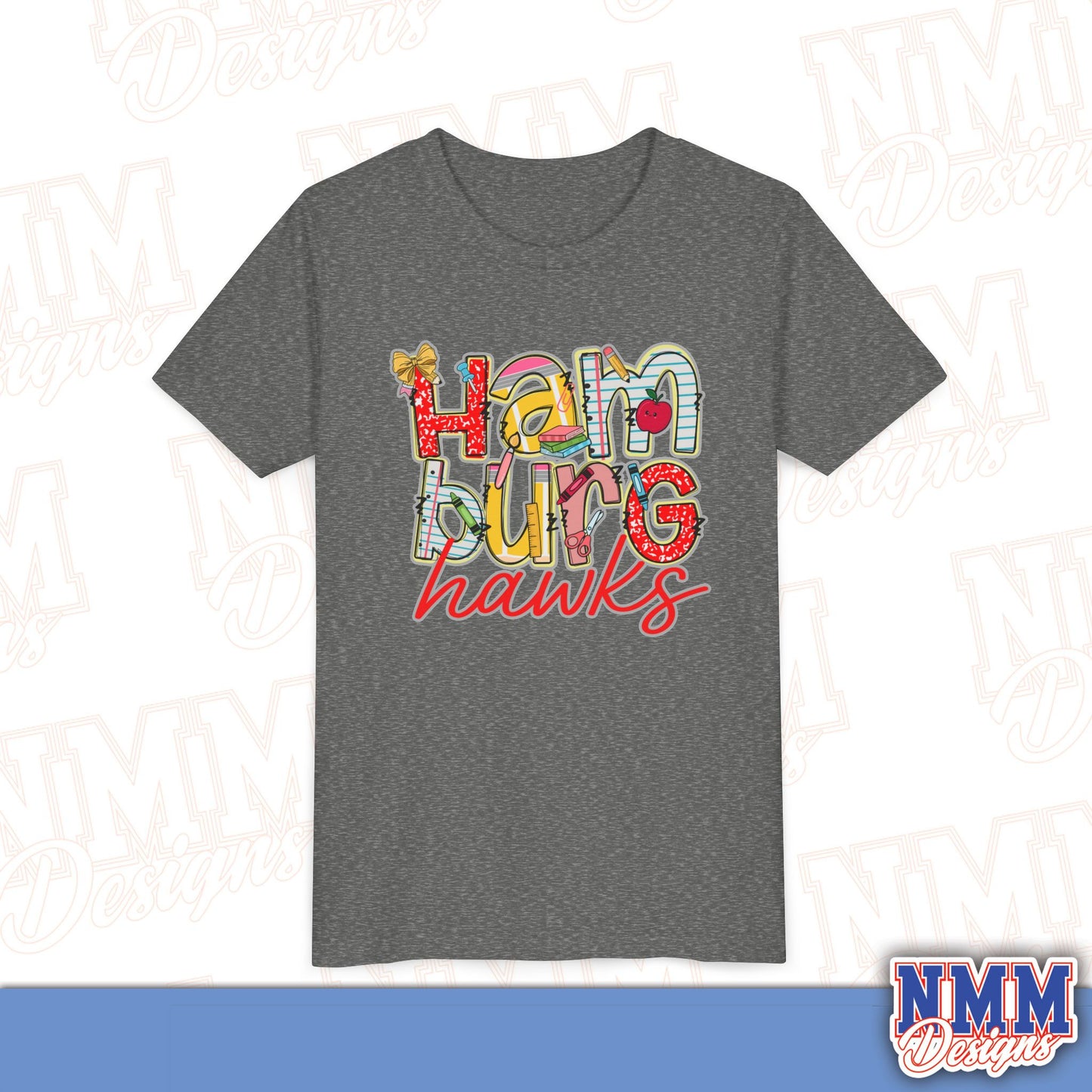 Hamburg Hawks Youth Shirt, Kids Sportswear,School Spirit Apparel, Back to School