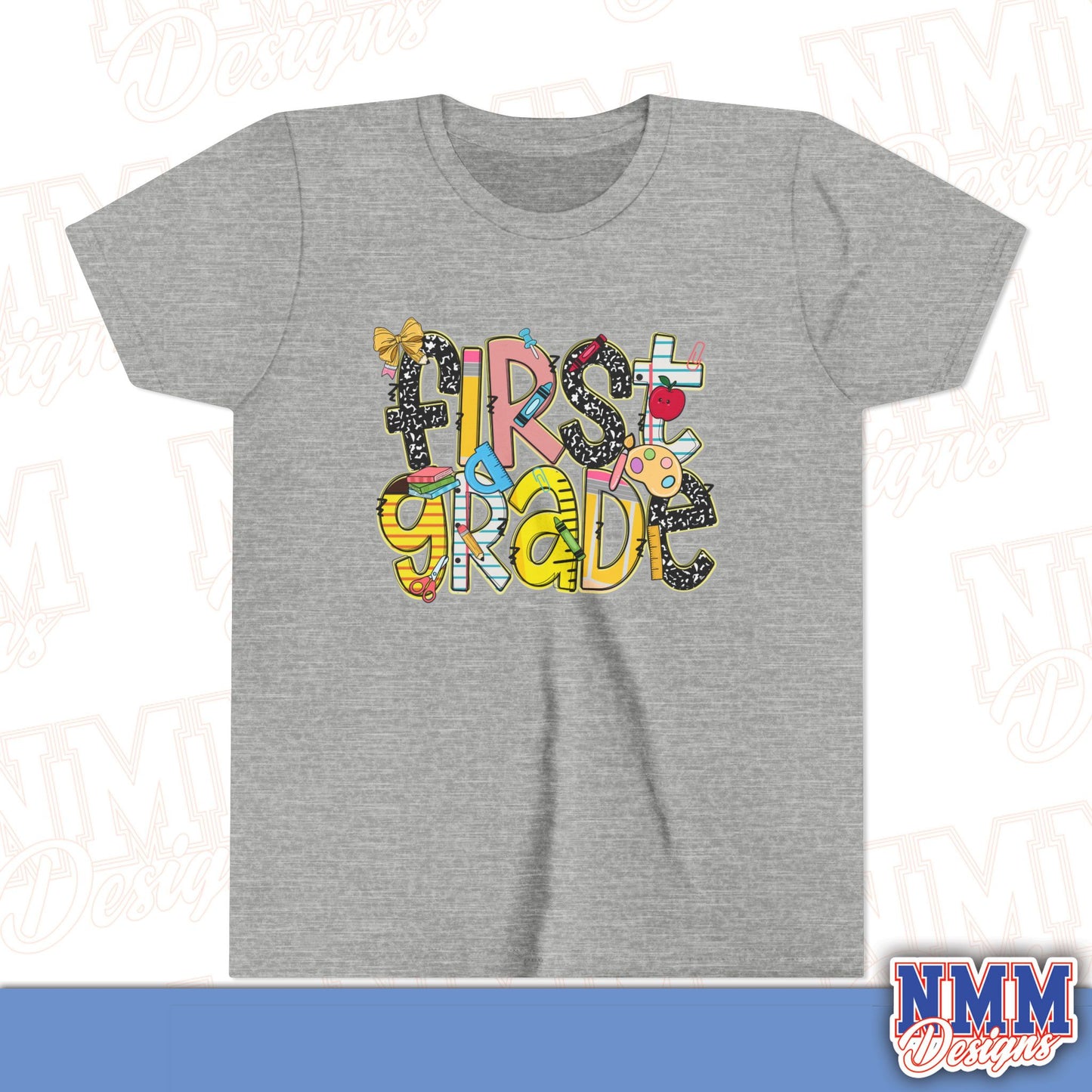 First Grade Back to School Youth Shirt, Kids Sportswear, School Spirit Apparel, Back to School