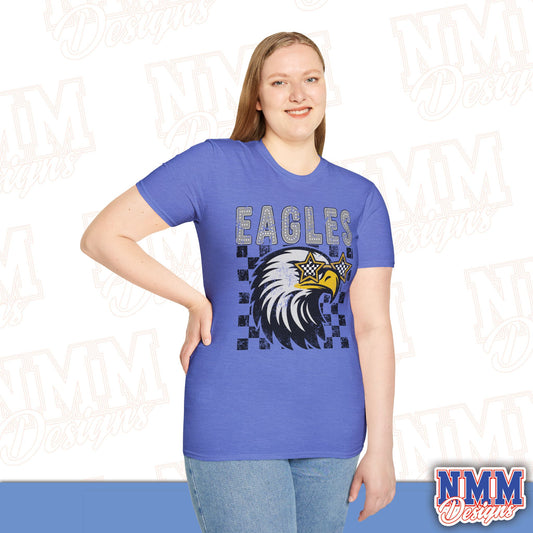 Eagle Graphic T-Shirt, Vintage Style Eagle Tee, Unisex Softstyle Shirt, Perfect for Game Day, Eagle Lover Gift, Casual Wear