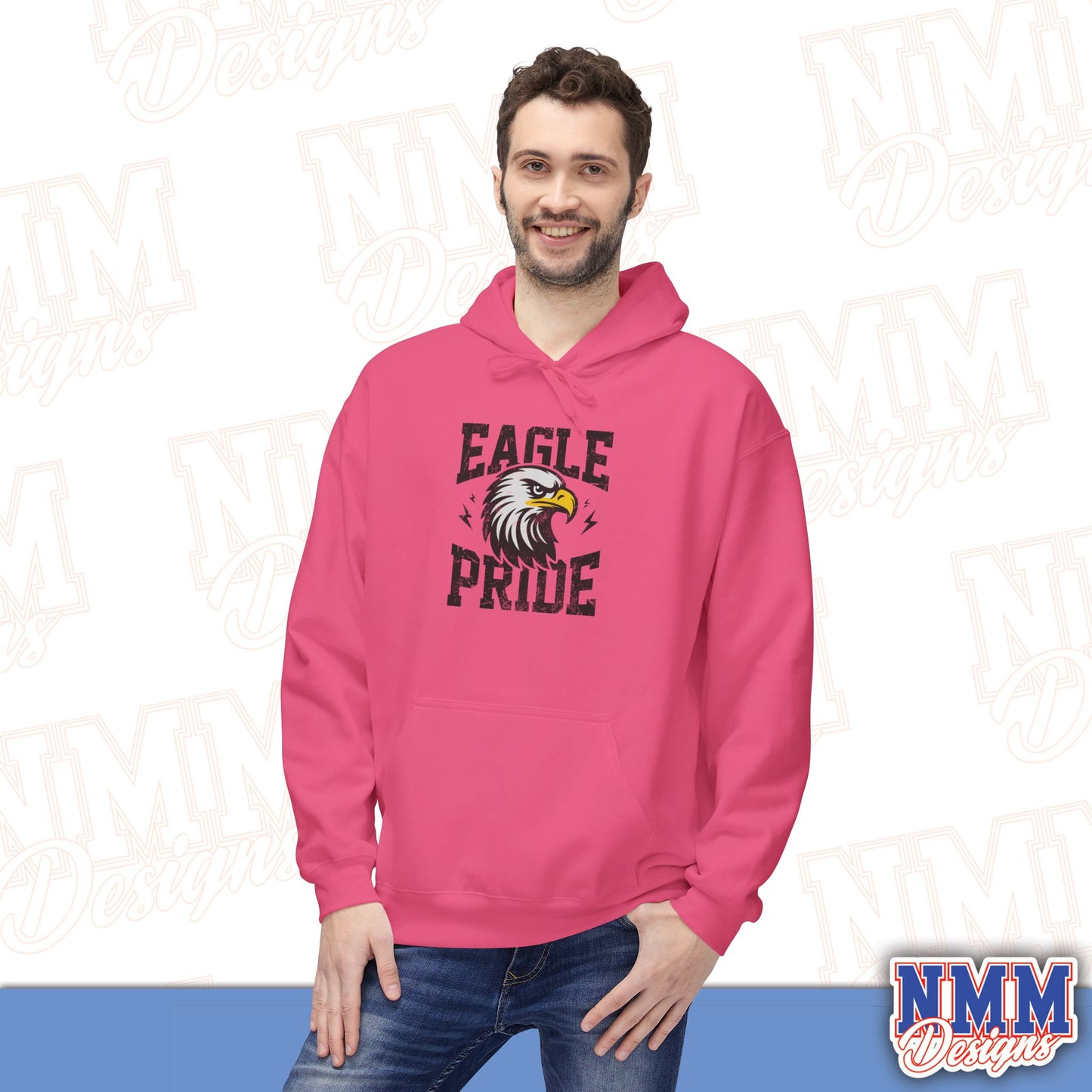 Eagle Pride Fleece Hoodie - Unisex Sweatshirt for School Spirit, Team Wear, Sports Events, Gifts, Casual Outfit
