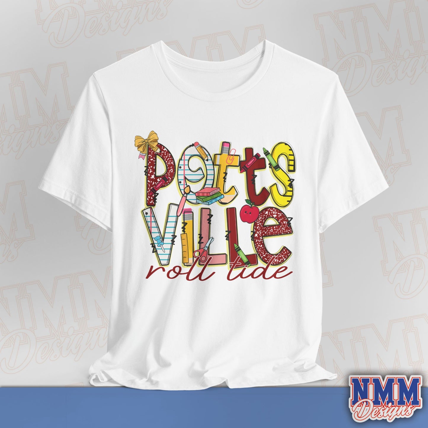 Pottsvile Crimson Tide Tee Shirt, Unisex Graphic T-Shirt, Casual Wear, Perfect for School Spirit, Gifts for Sports Fans, Summer Outfit