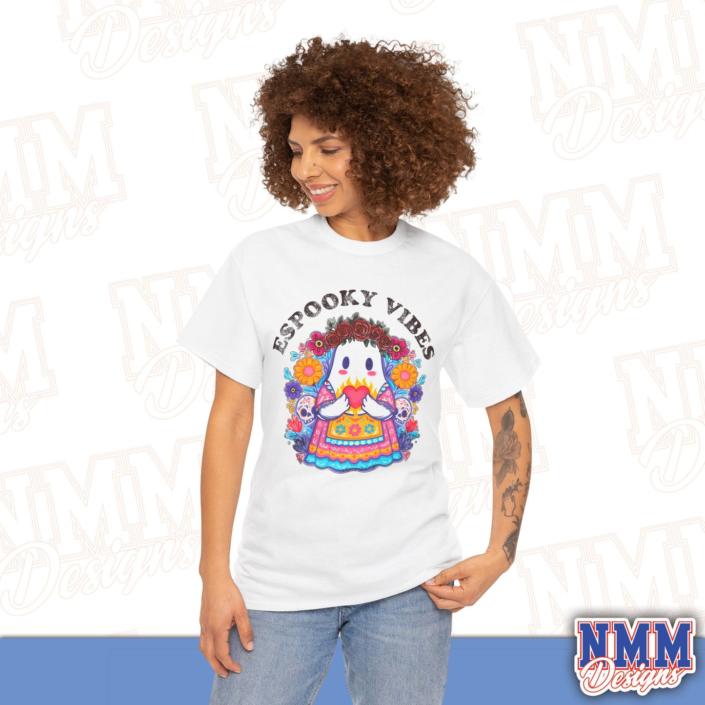 Unisex Espooky Vibes Tee | Halloween T-Shirt, Cute Ghost Shirt, Fall Fashion, Gift for Her, Casual Wear