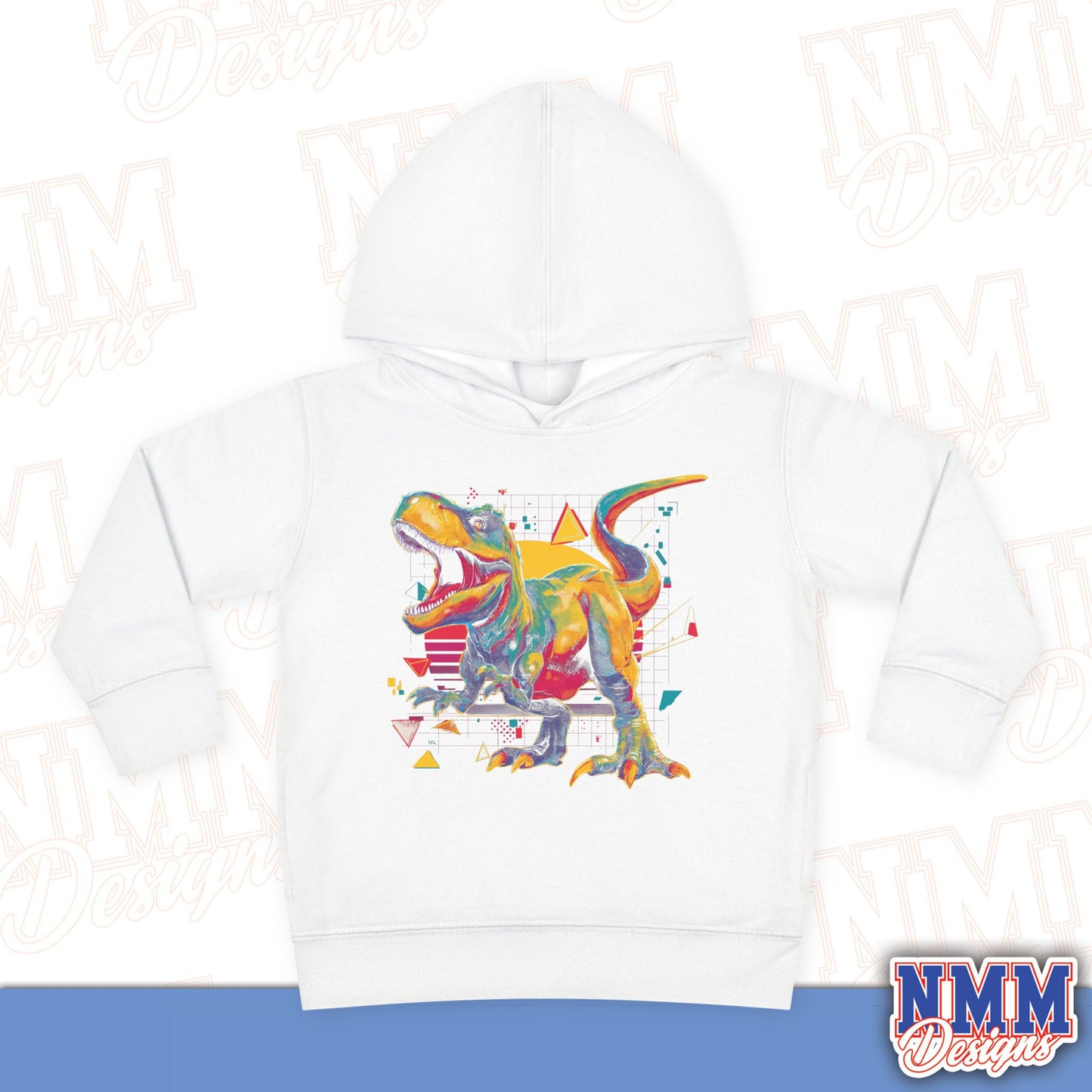 Colorful Dinosaur Toddler Pullover Hoodie