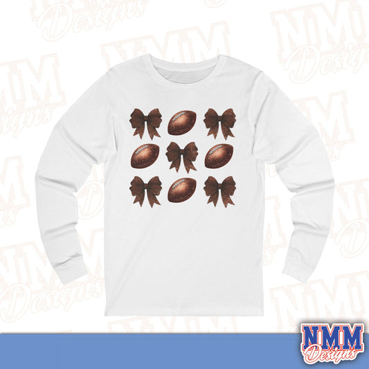 Football Love Long Sleeve Tee, Unisex Jersey Shirt, Game Day Top, Gift for Sport Fans, Holiday Apparel, Custom Gift Idea