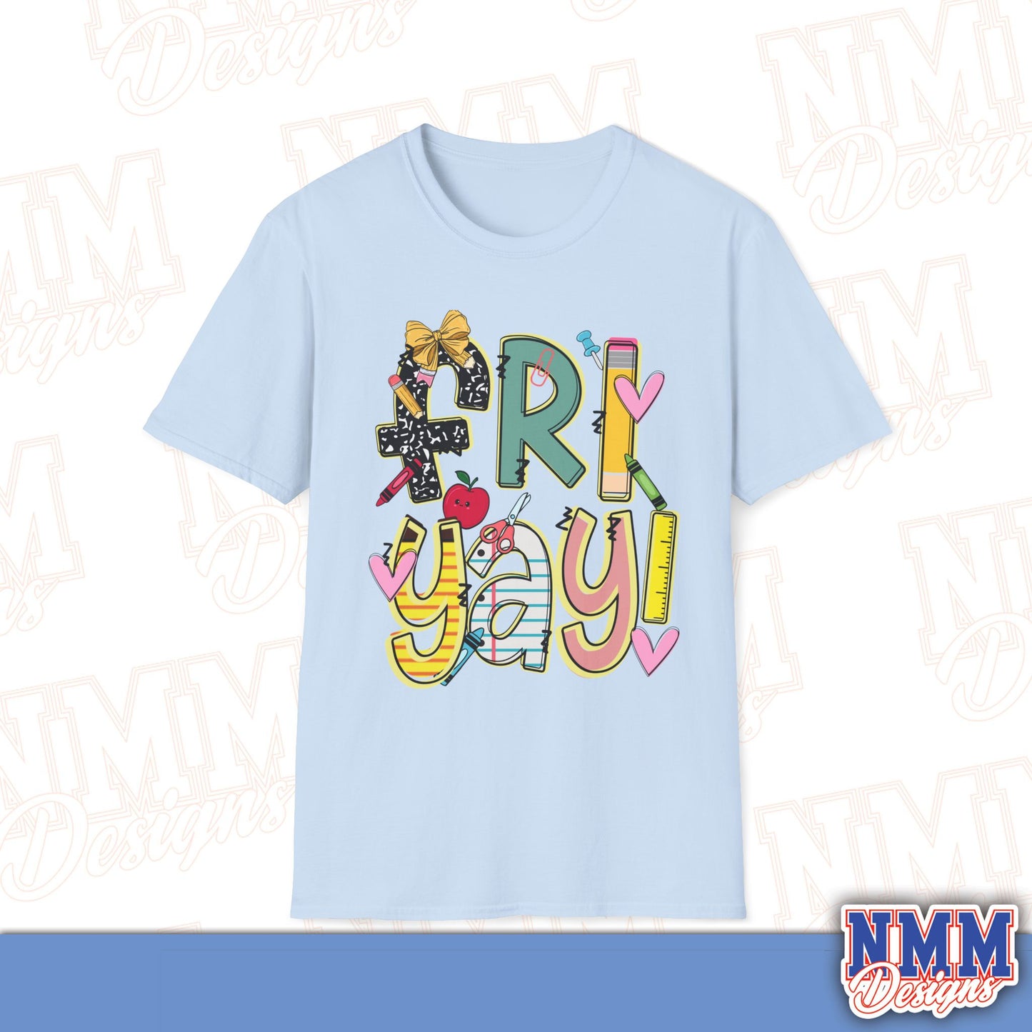 FRI-YAY Unisex Softstyle T-Shirt, Fun Graphic Tee, Weekend Vibe Shirt, Gift for Friends, Casual Wear, Celebration Outfit