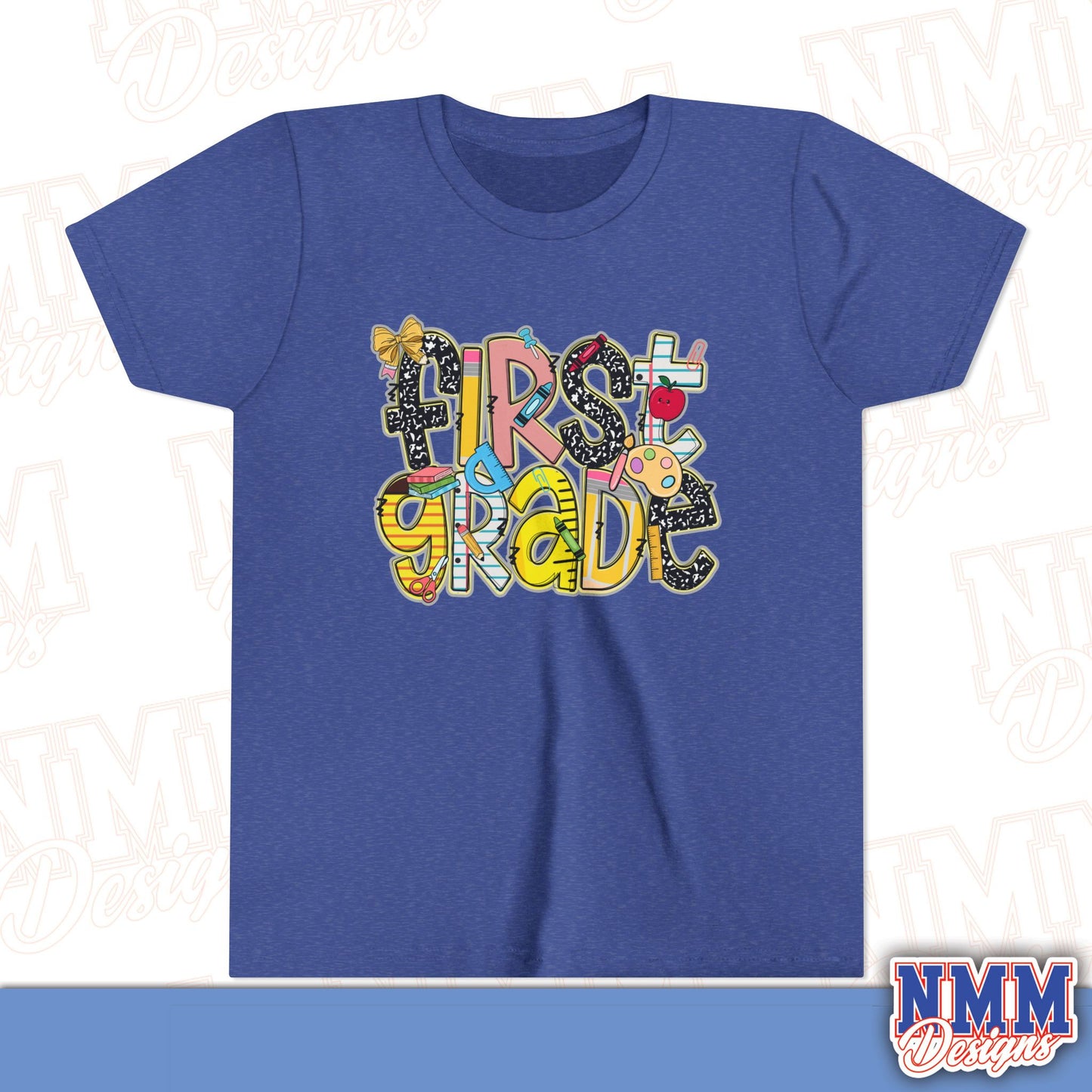 First Grade Back to School Youth Shirt, Kids Sportswear, School Spirit Apparel, Back to School