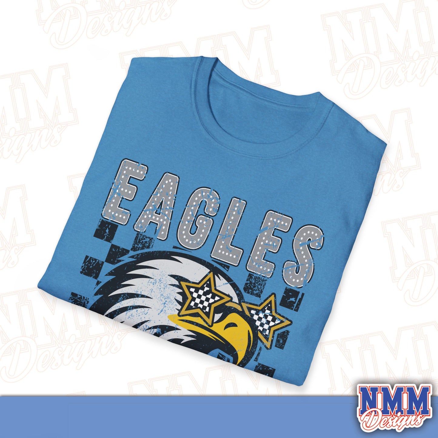 Eagle Graphic T-Shirt, Vintage Style Eagle Tee, Unisex Softstyle Shirt, Perfect for Game Day, Eagle Lover Gift, Casual Wear