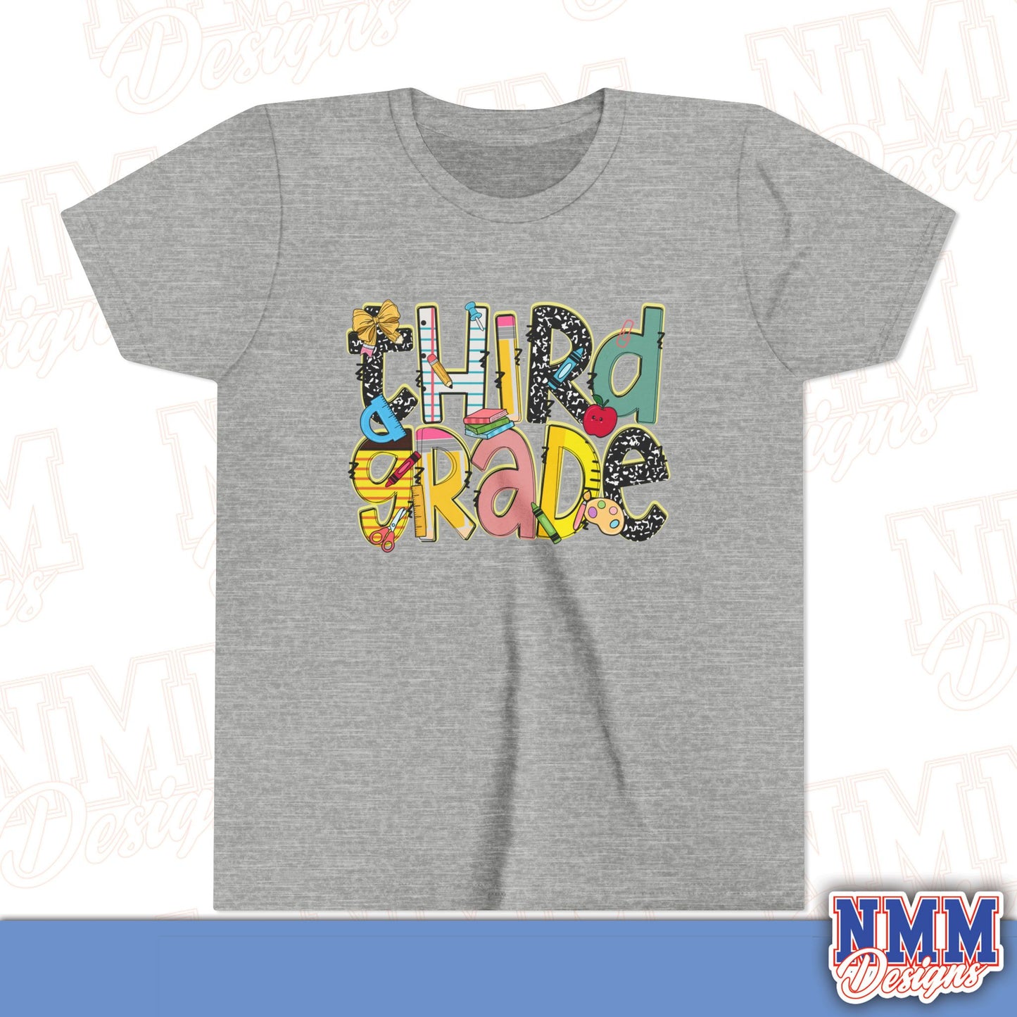 Third Grade Back to School Youth Shirt, Kids Sportswear, School Spirit Apparel, Back to School