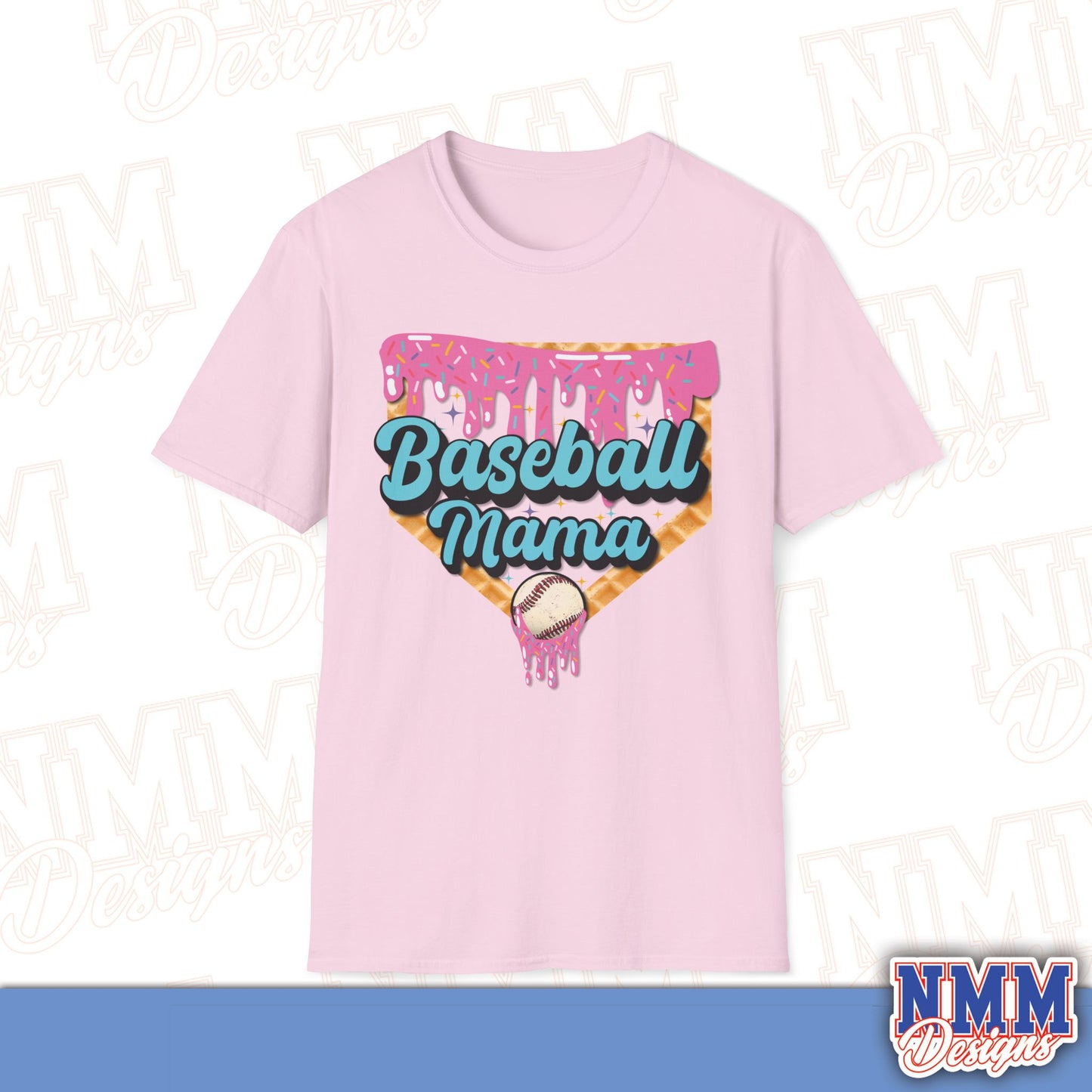 Baseball Mama Unisex Softstyle T-Shirt – Perfect Gift for Sports Moms