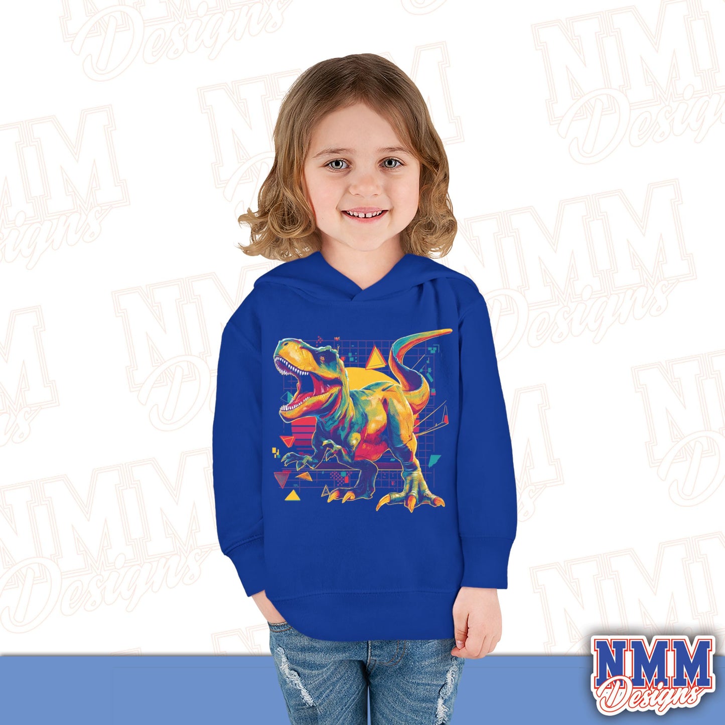 Colorful Dinosaur Toddler Pullover Hoodie