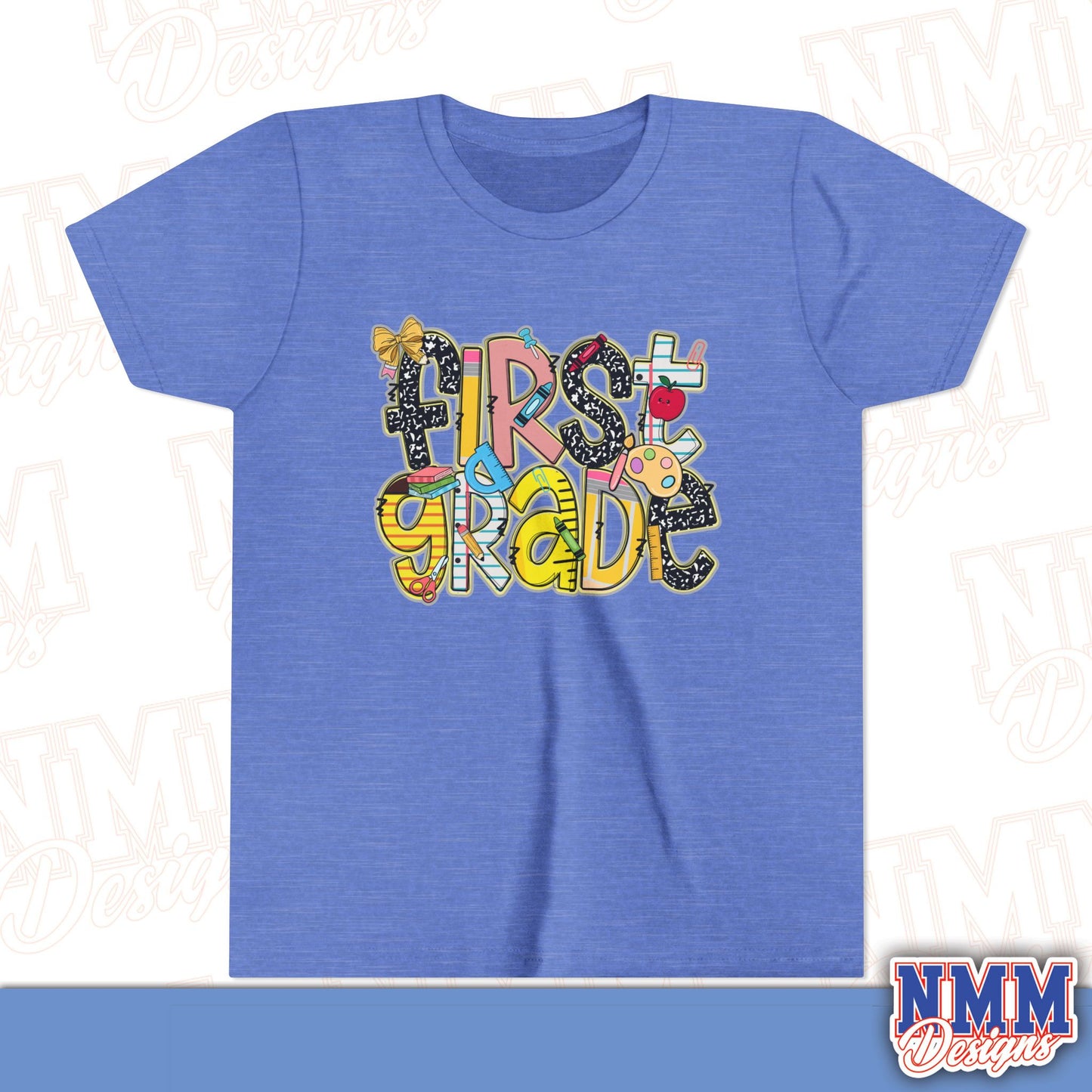 First Grade Back to School Youth Shirt, Kids Sportswear, School Spirit Apparel, Back to School