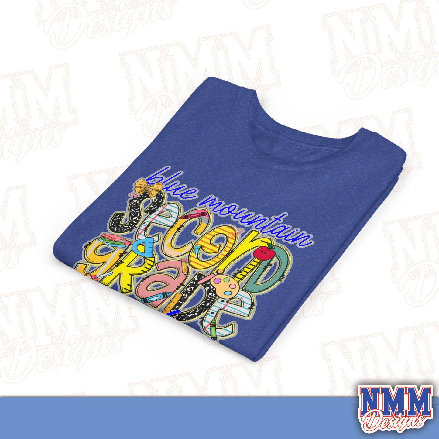 Blue Mountain Eagles Second Grade Youth Shirt, Kids Sportswear, School Spirit Apparel, Back to School