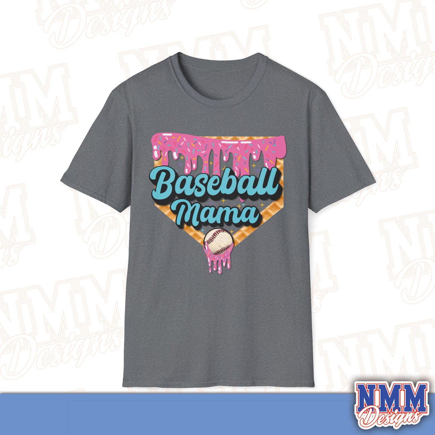 Baseball Mama Unisex Softstyle T-Shirt – Perfect Gift for Sports Moms