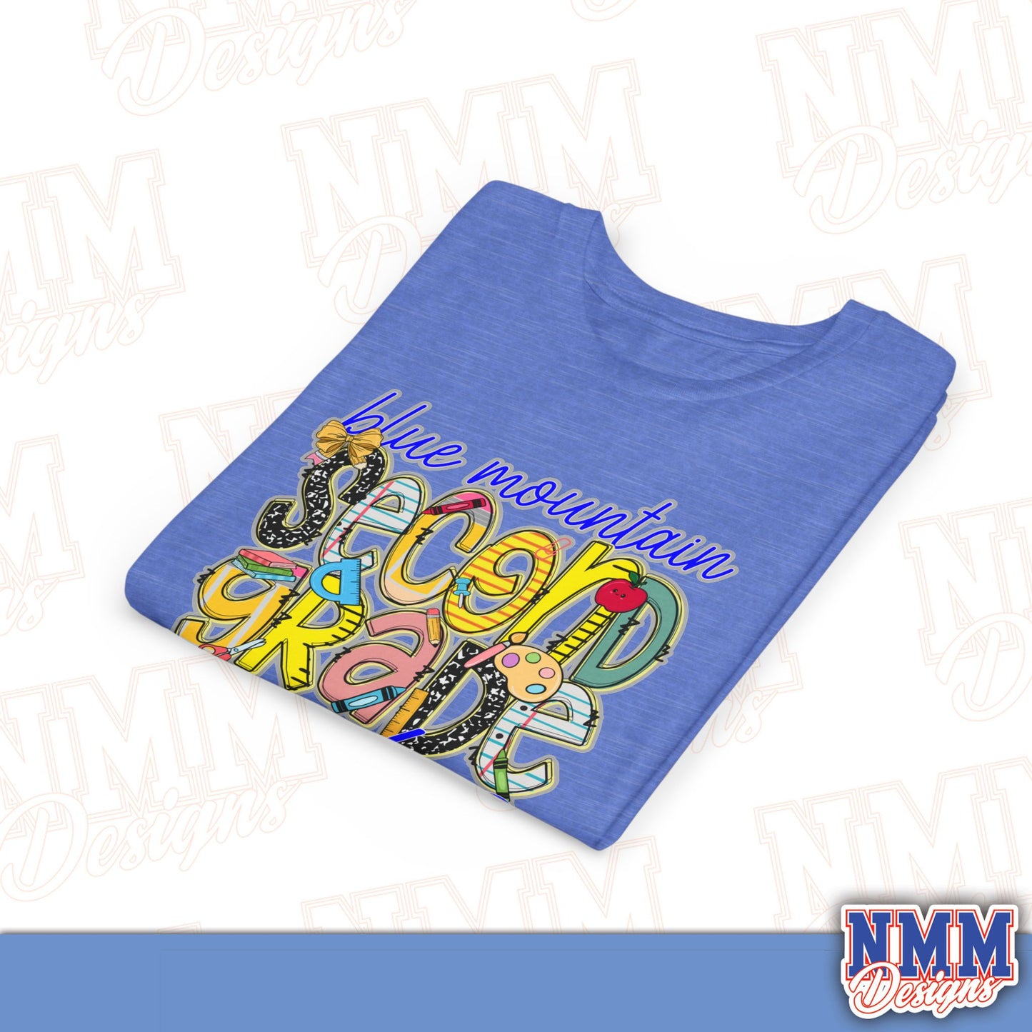 Blue Mountain Eagles Second Grade Youth Shirt, Kids Sportswear, School Spirit Apparel, Back to School