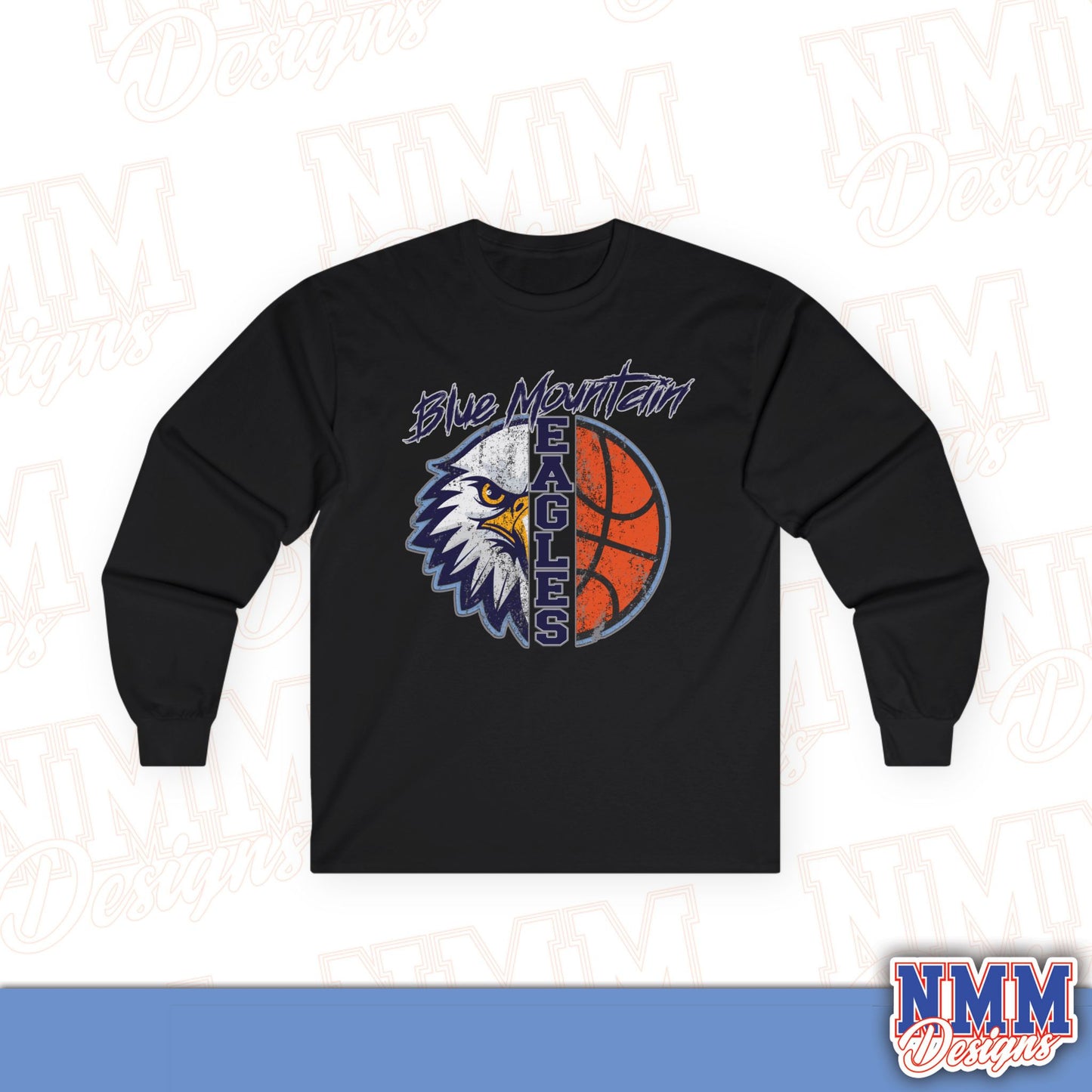 Blue Mountain Eagles Basketball Long Sleeve Tee