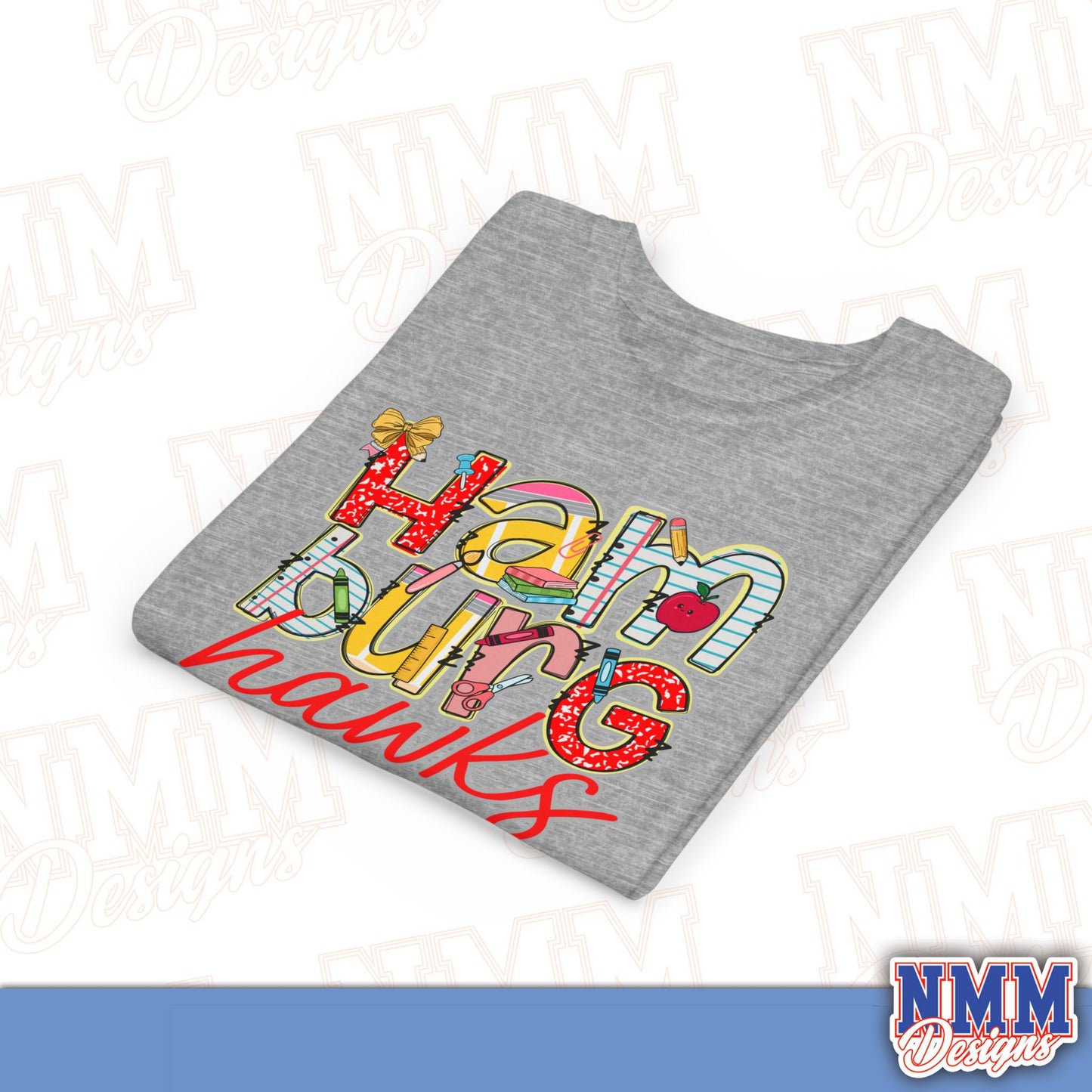 Hamburg Hawks Youth Shirt, Kids Sportswear,School Spirit Apparel, Back to School
