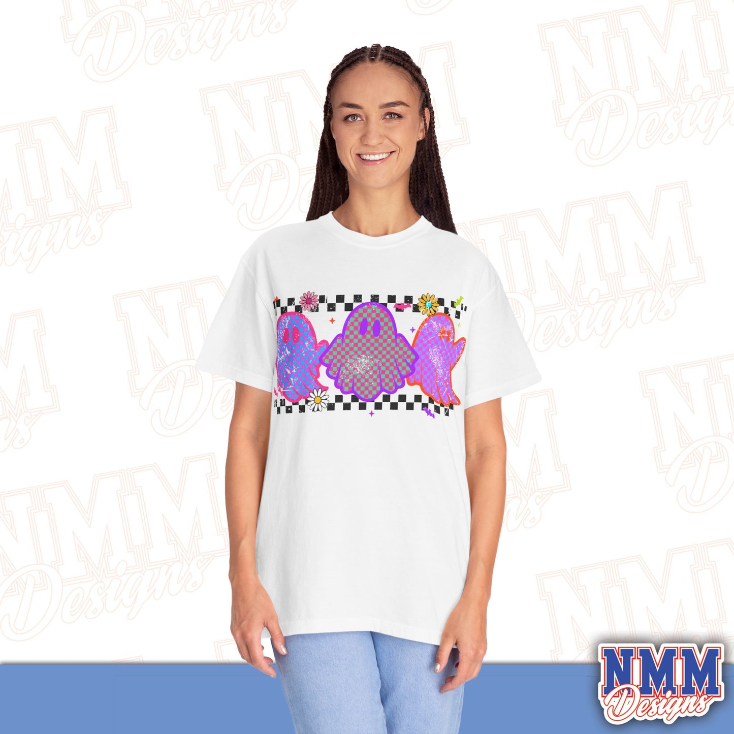 Colorful Ghosts Unisex T-Shirt - Fun Casual Wear, Halloween Costume, LGBTQ+ Pride Shirt, Gifts for Friends, Everyday Style
