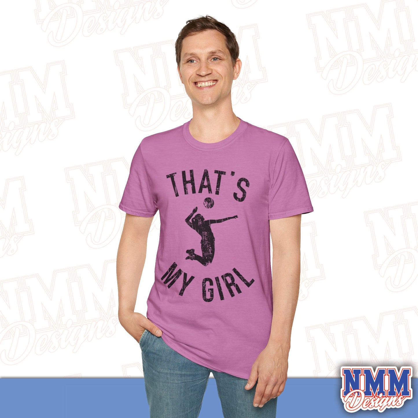 That's My Girl Volleyball T-Shirt, Sports Tee, Active Lifestyle Wear, Volleyball Apparel