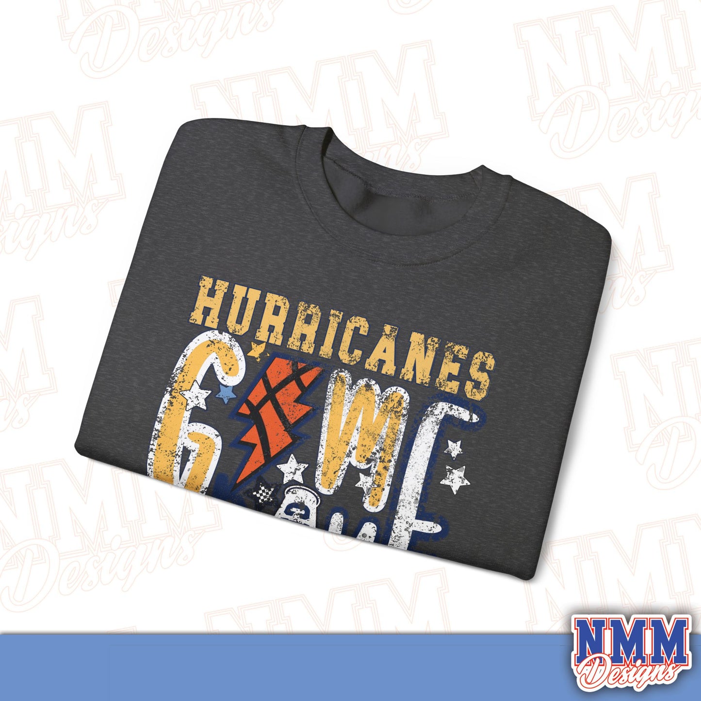 Hurricanes Game Vintage Graphic Crewneck Sweatshirt — Retro Football Tailgate Pullover