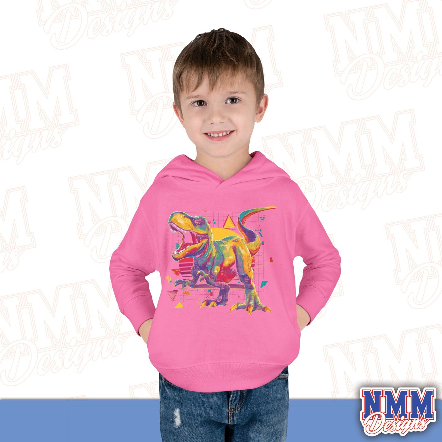 Colorful Dinosaur Toddler Pullover Hoodie