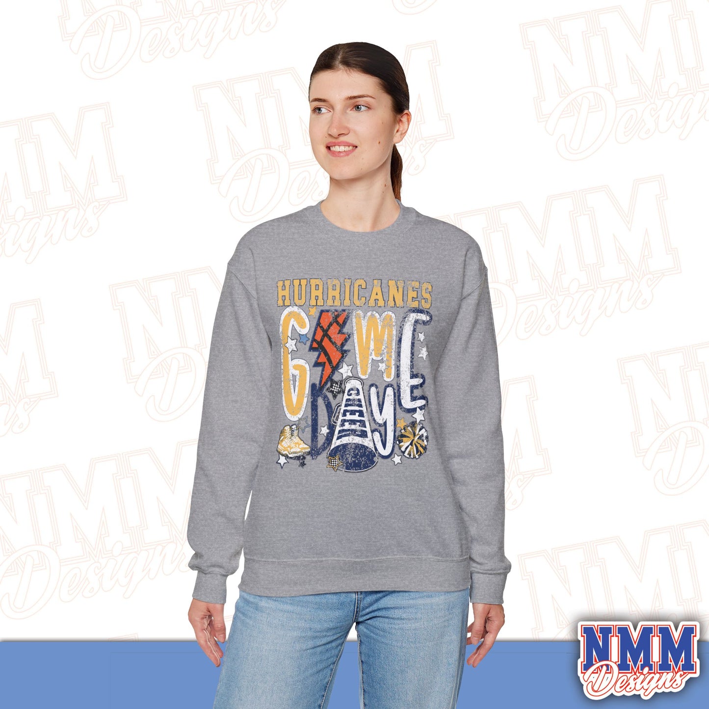 Hurricanes Game Vintage Graphic Crewneck Sweatshirt — Retro Football Tailgate Pullover