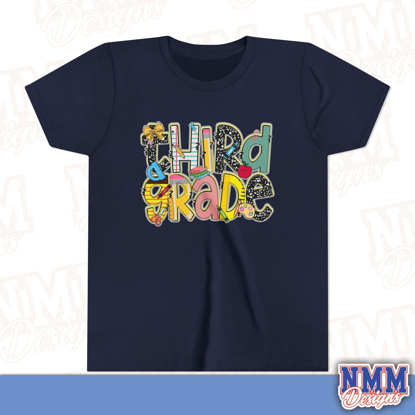 Third Grade Back to School Youth Shirt, Kids Sportswear, School Spirit Apparel, Back to School