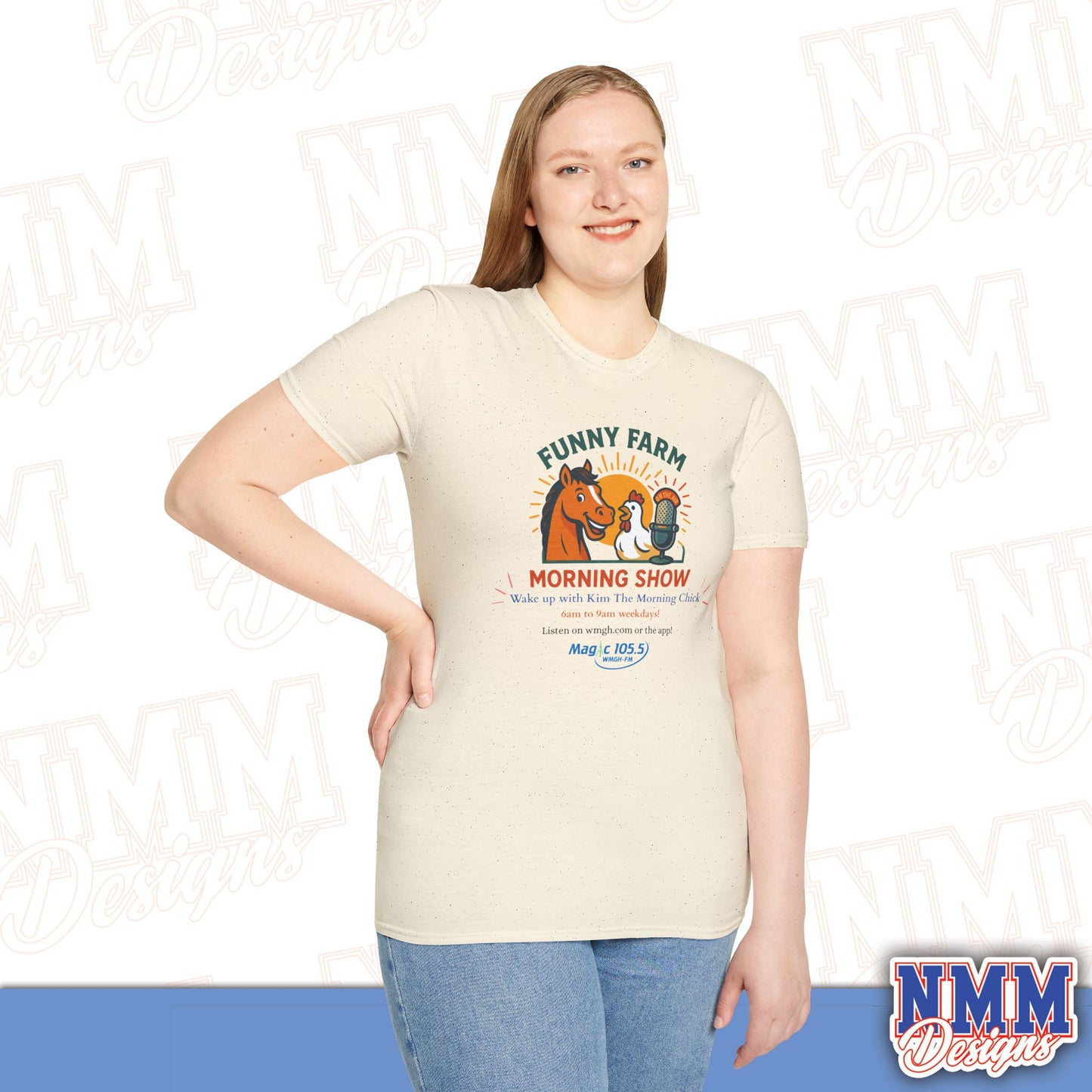 Funny Farm Morning Show Unisex Softstyle T-Shirt