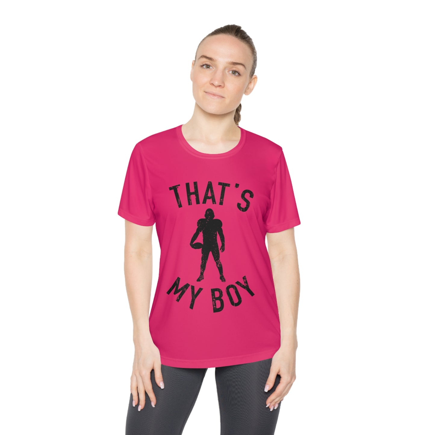 That's My Boy - Ladies Competitor Tee - Football Sports Shirt, Perfect for Game Day, Coaches, Gifts for Athletes, Workout Apparel, Cheerleading Gear