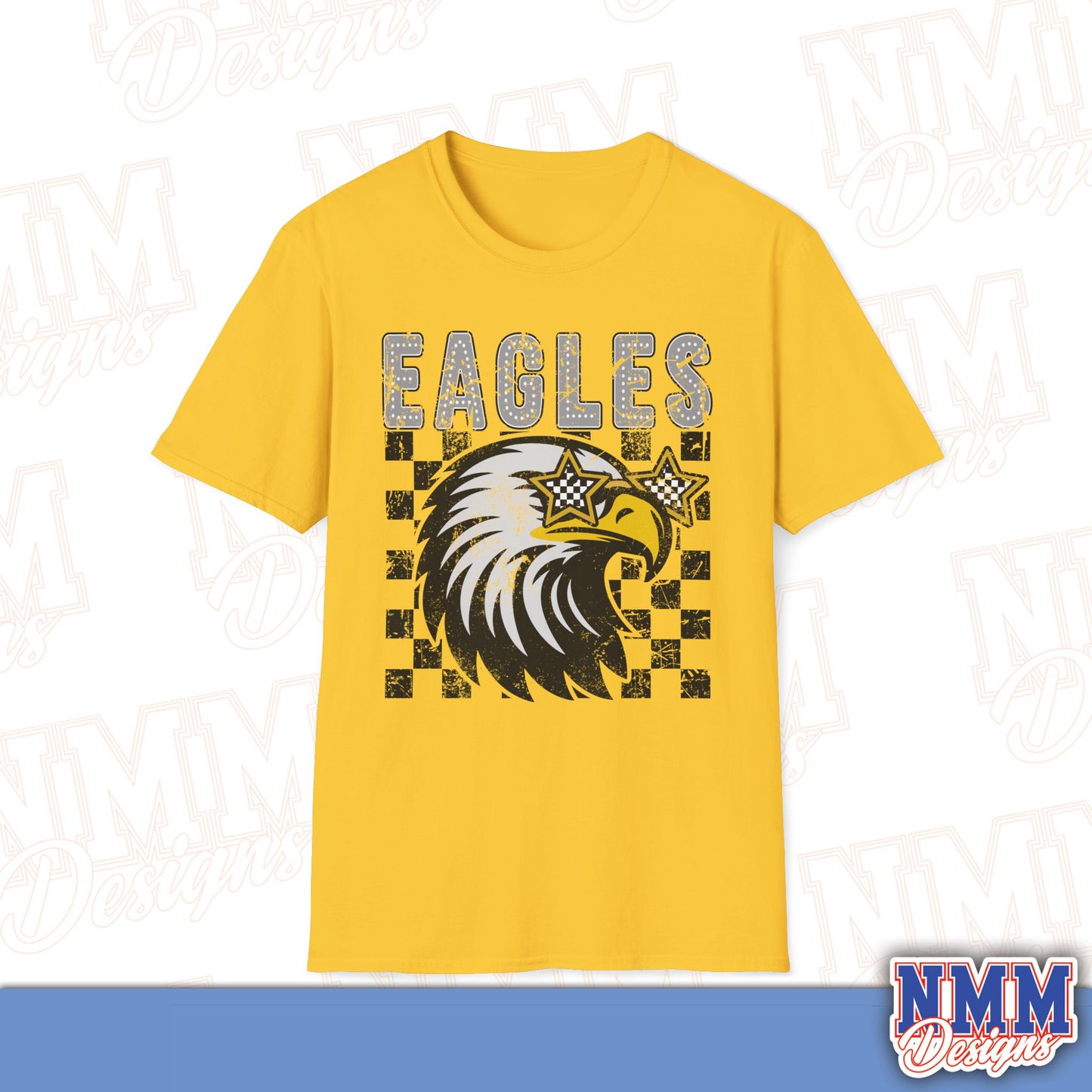 Eagle Graphic T-Shirt, Vintage Style Eagle Tee, Unisex Softstyle Shirt, Perfect for Game Day, Eagle Lover Gift, Casual Wear