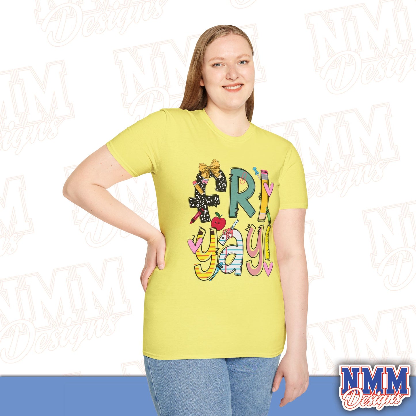 FRI-YAY Unisex Softstyle T-Shirt, Fun Graphic Tee, Weekend Vibe Shirt, Gift for Friends, Casual Wear, Celebration Outfit