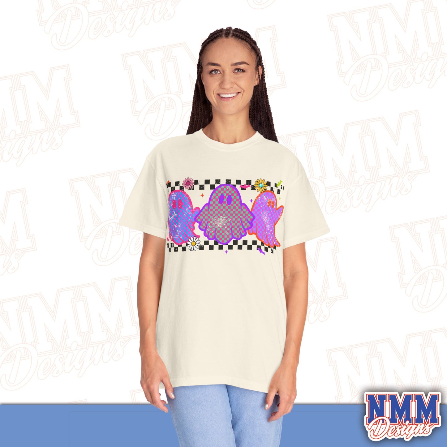 Colorful Ghosts Unisex T-Shirt - Fun Casual Wear, Halloween Costume, LGBTQ+ Pride Shirt, Gifts for Friends, Everyday Style