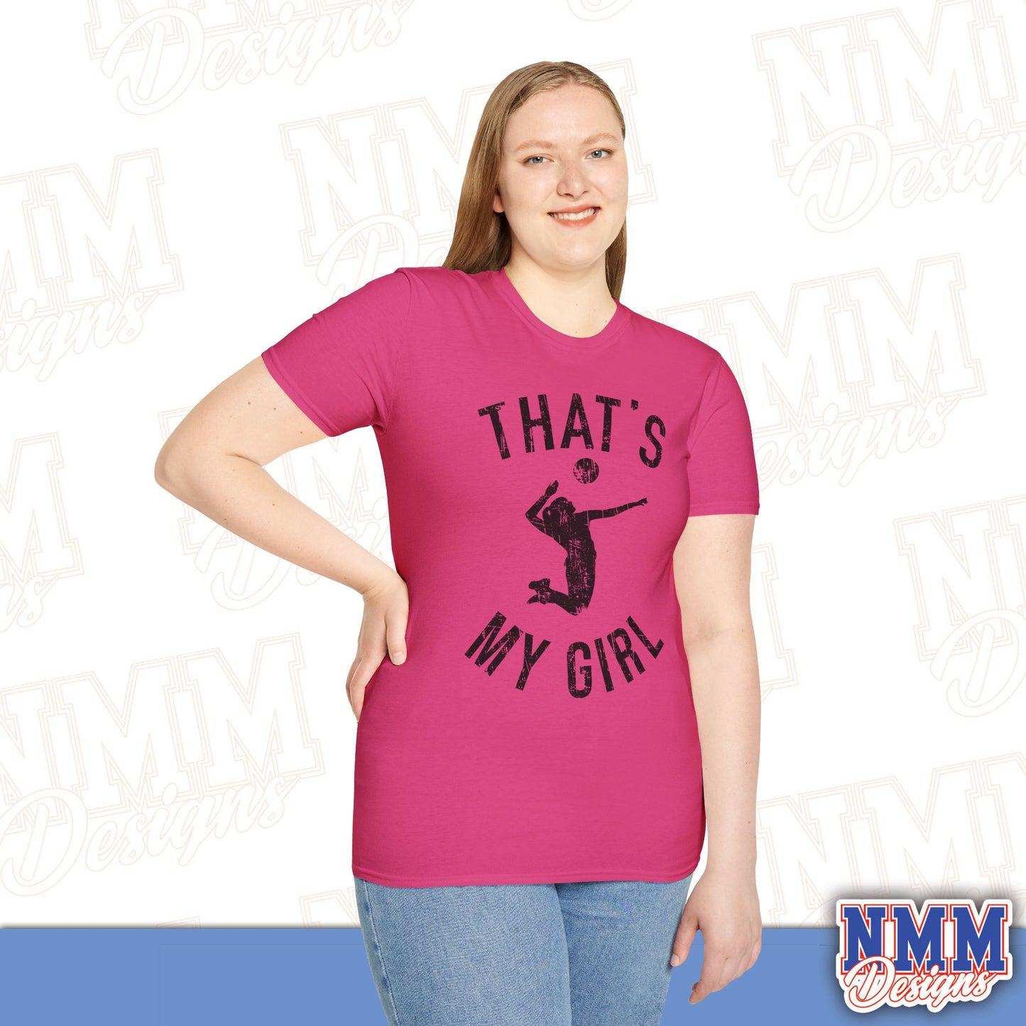 That's My Girl Volleyball T-Shirt, Sports Tee, Active Lifestyle Wear, Volleyball Apparel