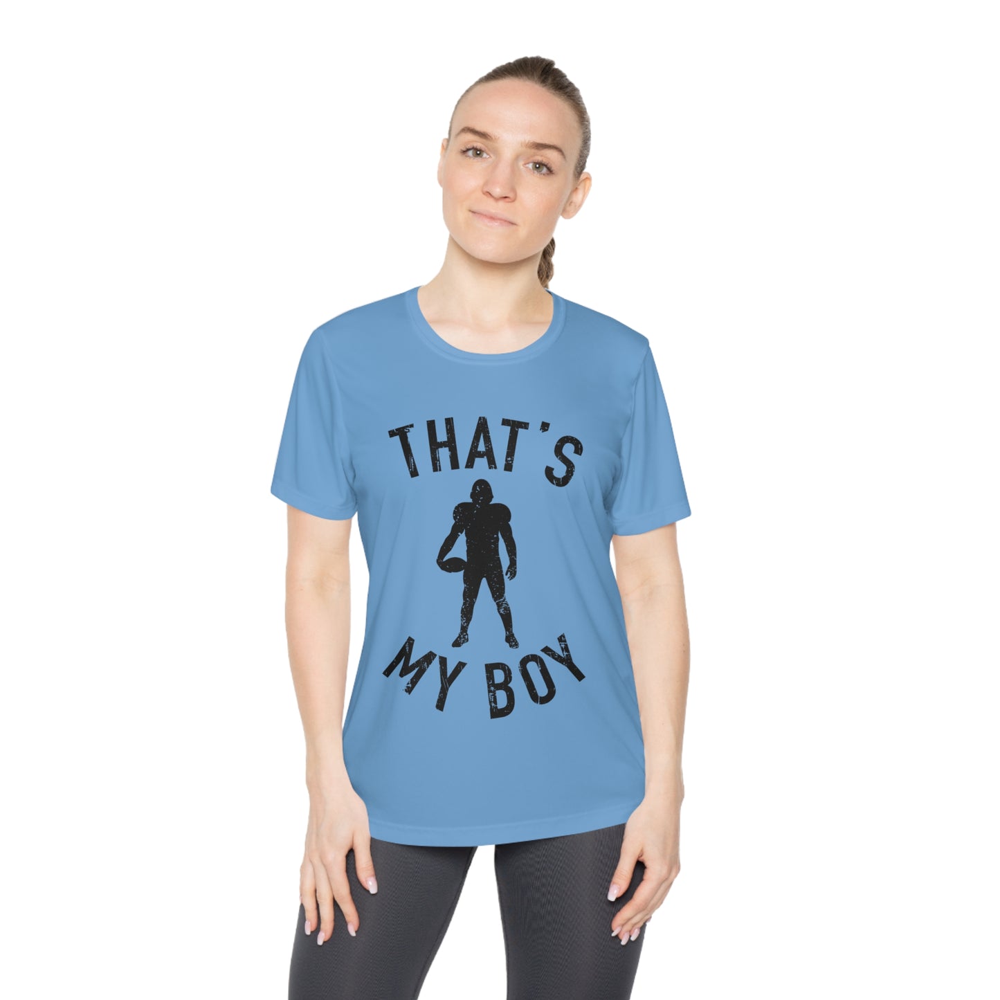 That's My Boy - Ladies Competitor Tee - Football Sports Shirt, Perfect for Game Day, Coaches, Gifts for Athletes, Workout Apparel, Cheerleading Gear