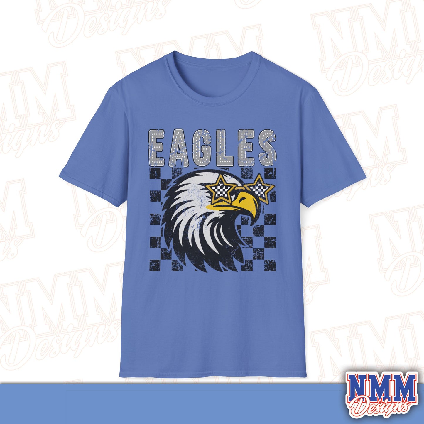 Eagle Graphic T-Shirt, Vintage Style Eagle Tee, Unisex Softstyle Shirt, Perfect for Game Day, Eagle Lover Gift, Casual Wear