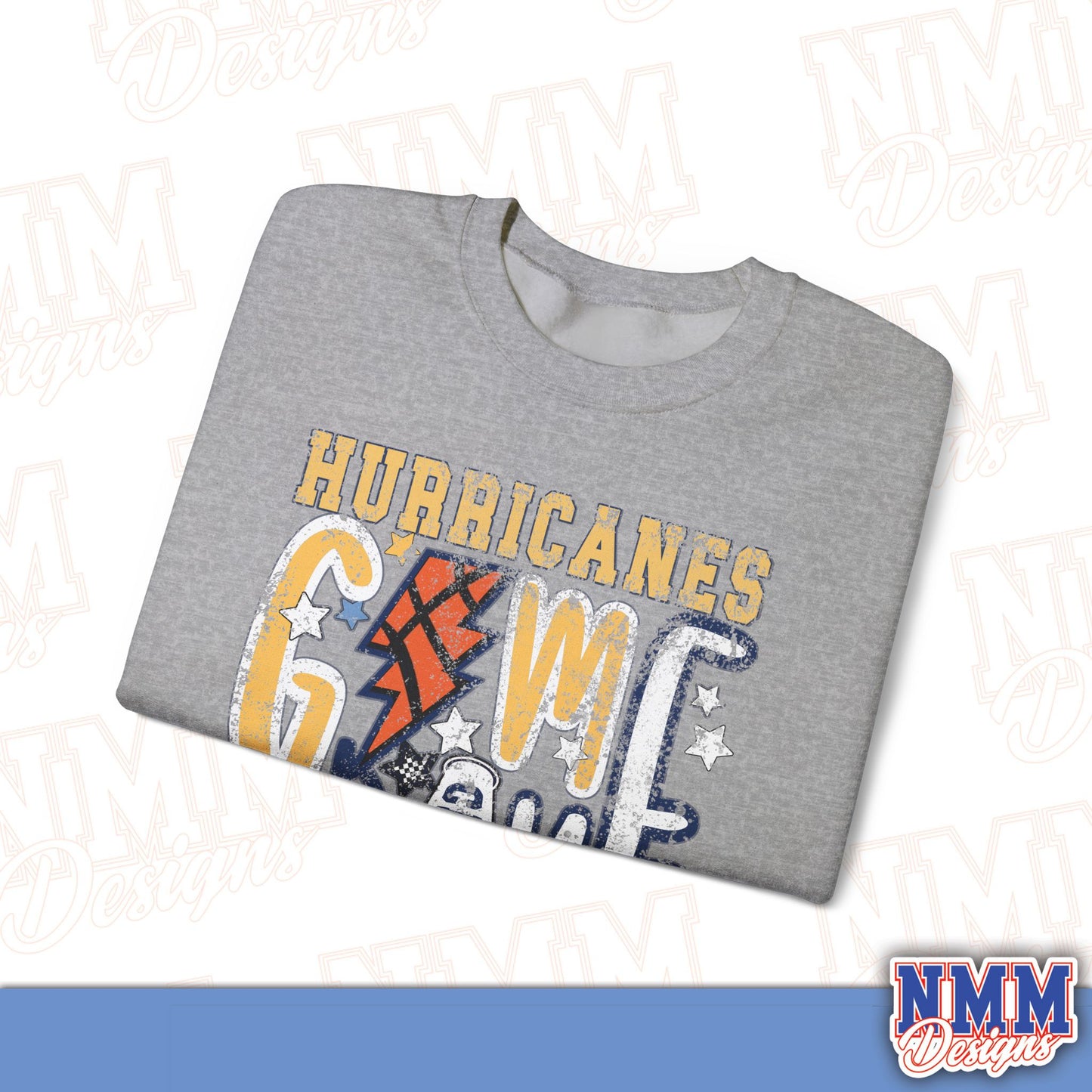 Hurricanes Game Vintage Graphic Crewneck Sweatshirt — Retro Football Tailgate Pullover