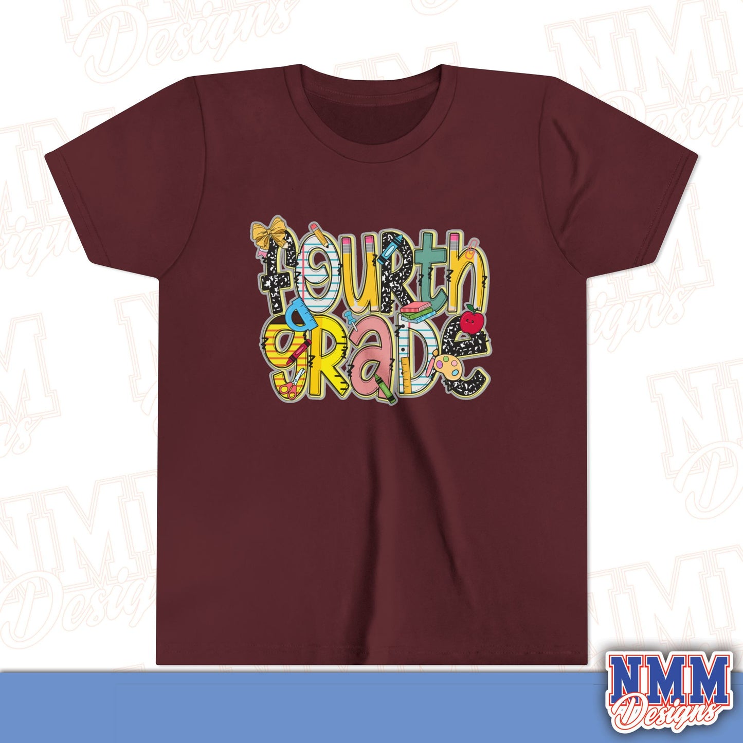 Fourth Grade Back to School Youth Shirt, Kids Sportswear, School Spirit Apparel, Back to School