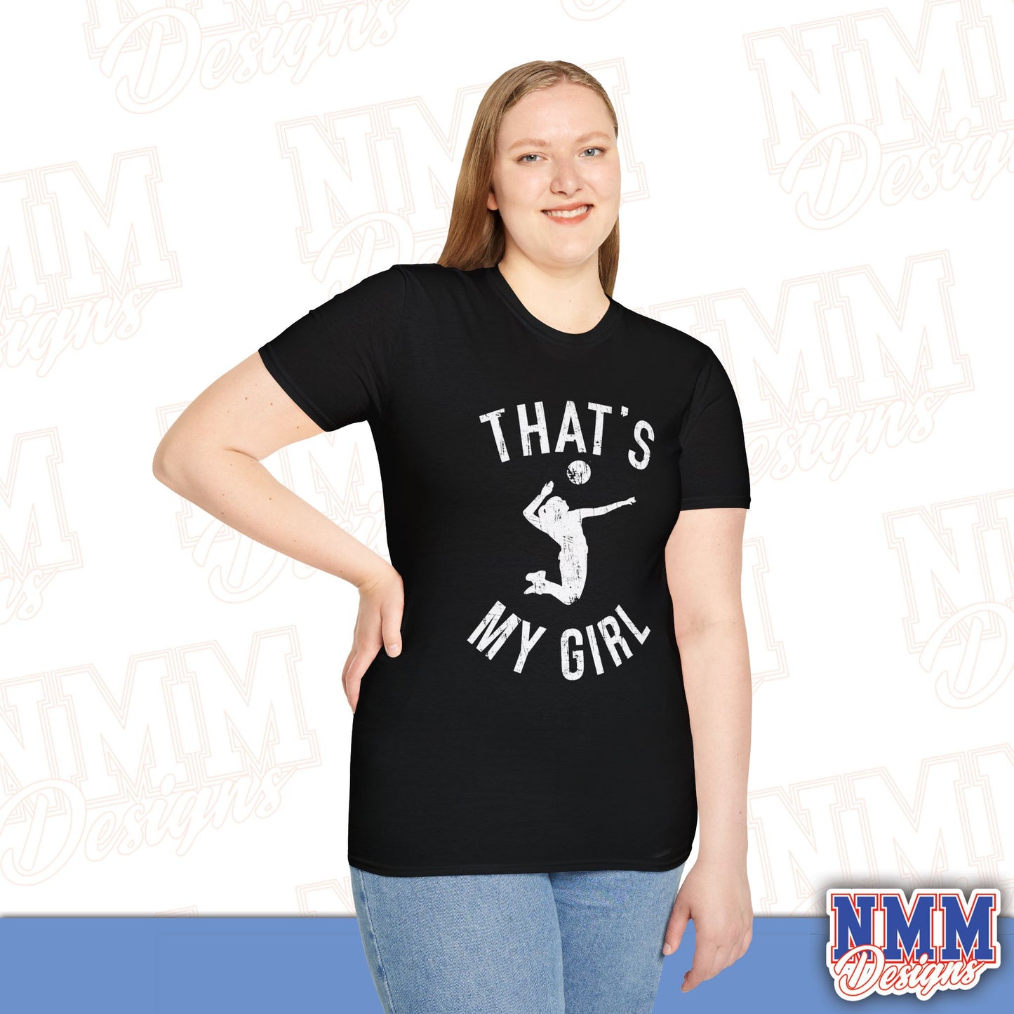 That's My Girl Volleyball T-Shirt, Sports Tee, Active Lifestyle Wear, Volleyball Apparel