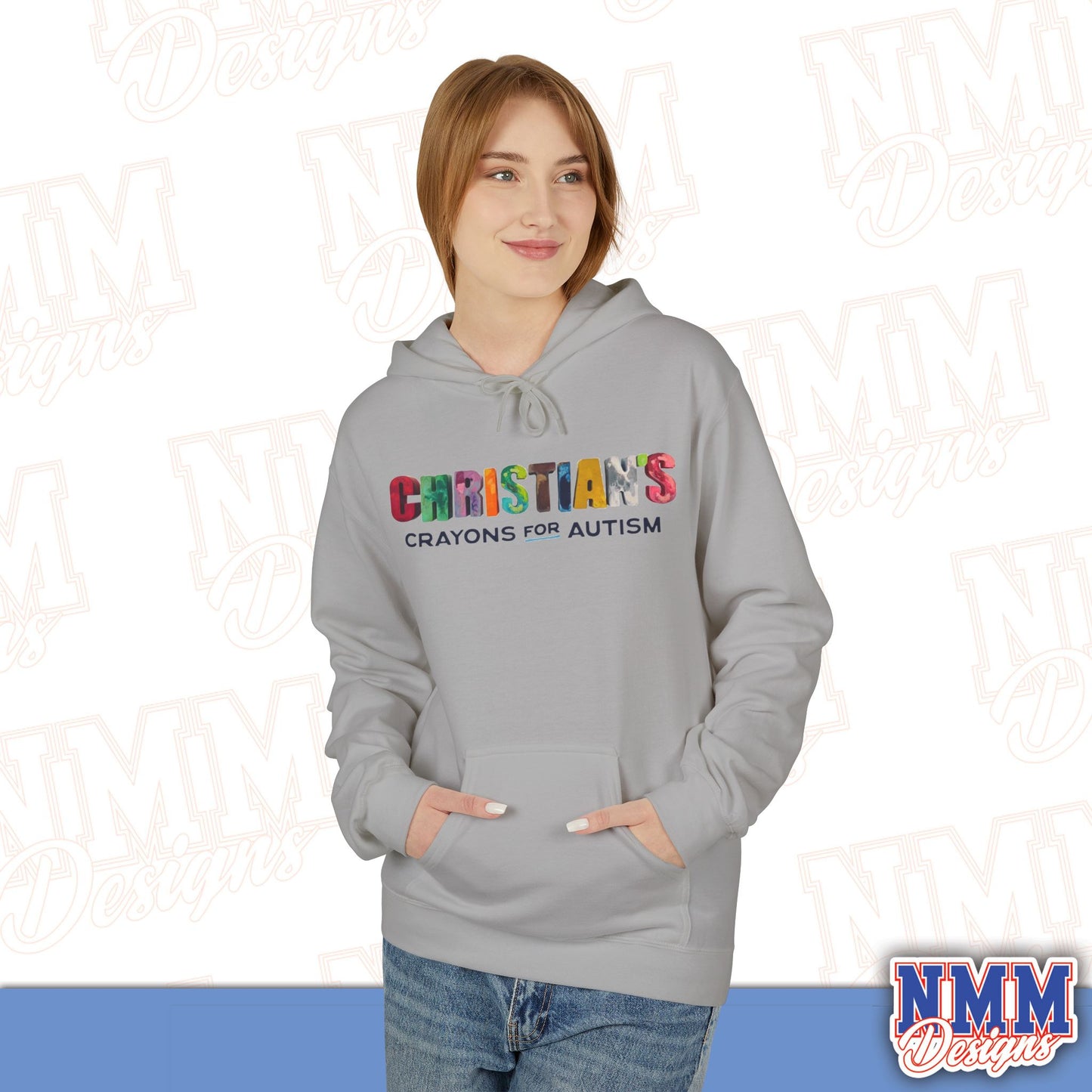 Christian's Crayons for Autism Hoodie, Cozy Gift, Unisex Fleece