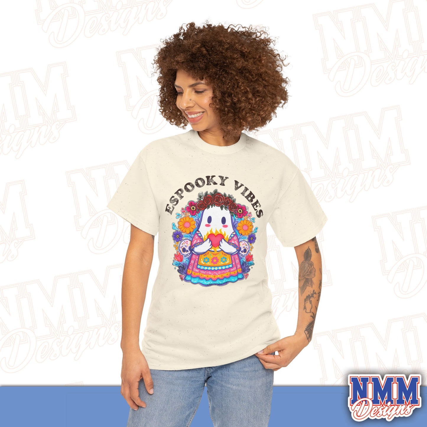 Unisex Espooky Vibes Tee | Halloween T-Shirt, Cute Ghost Shirt, Fall Fashion, Gift for Her, Casual Wear