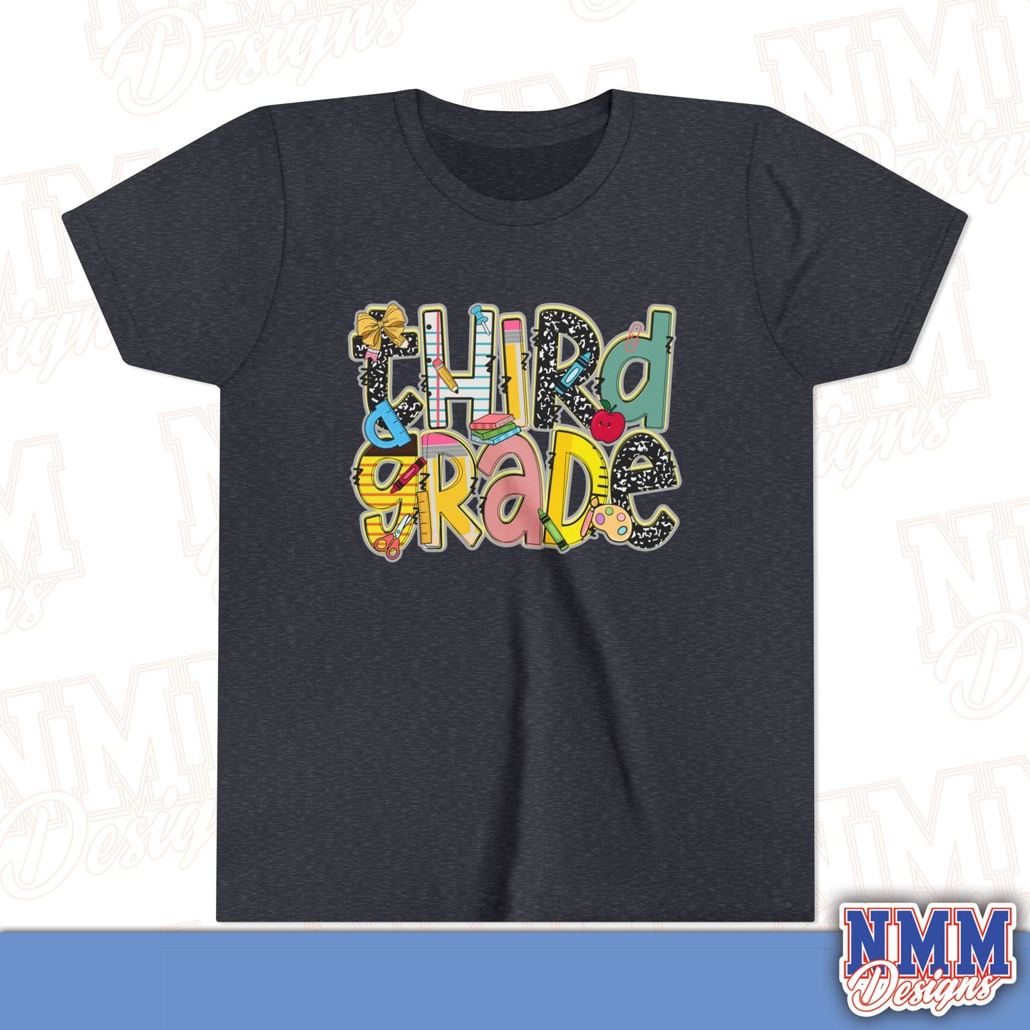 Third Grade Back to School Youth Shirt, Kids Sportswear, School Spirit Apparel, Back to School