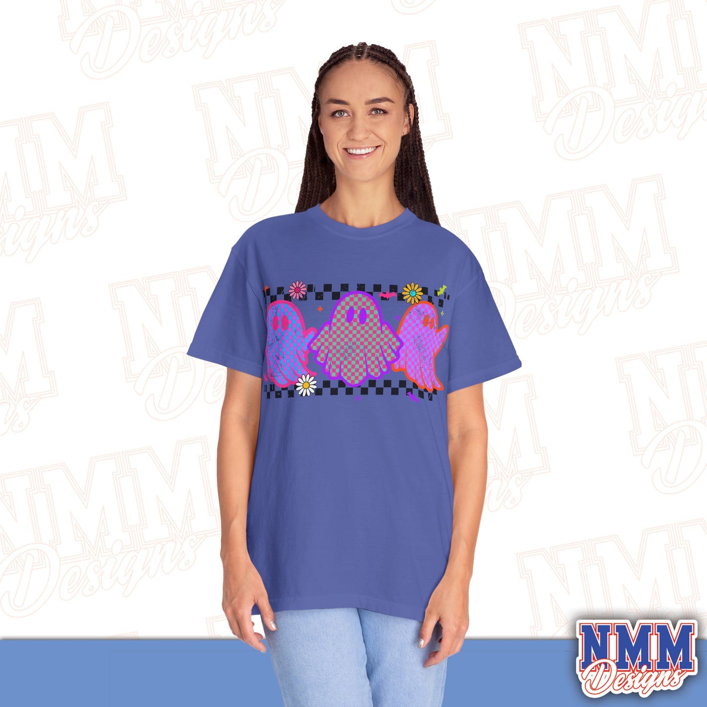 Colorful Ghosts Unisex T-Shirt - Fun Casual Wear, Halloween Costume, LGBTQ+ Pride Shirt, Gifts for Friends, Everyday Style