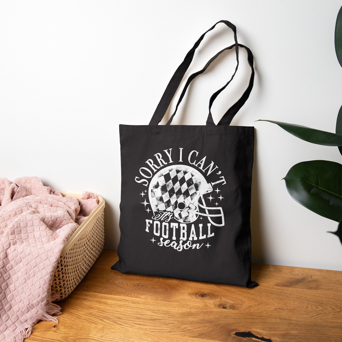 Football Season Cotton Canvas Tote Bag, Eco-Friendly Shopping Bag, Game Day Essentials, Sports Fan Gear, Trendy Tote for Holidays