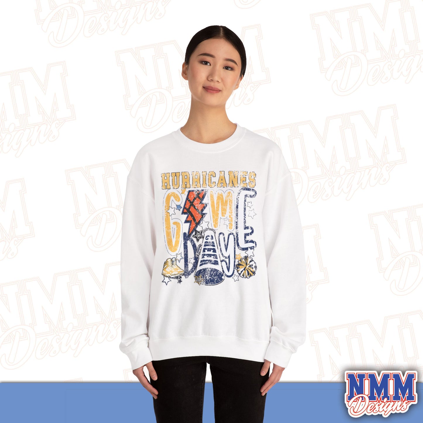 Hurricanes Game Vintage Graphic Crewneck Sweatshirt — Retro Football Tailgate Pullover