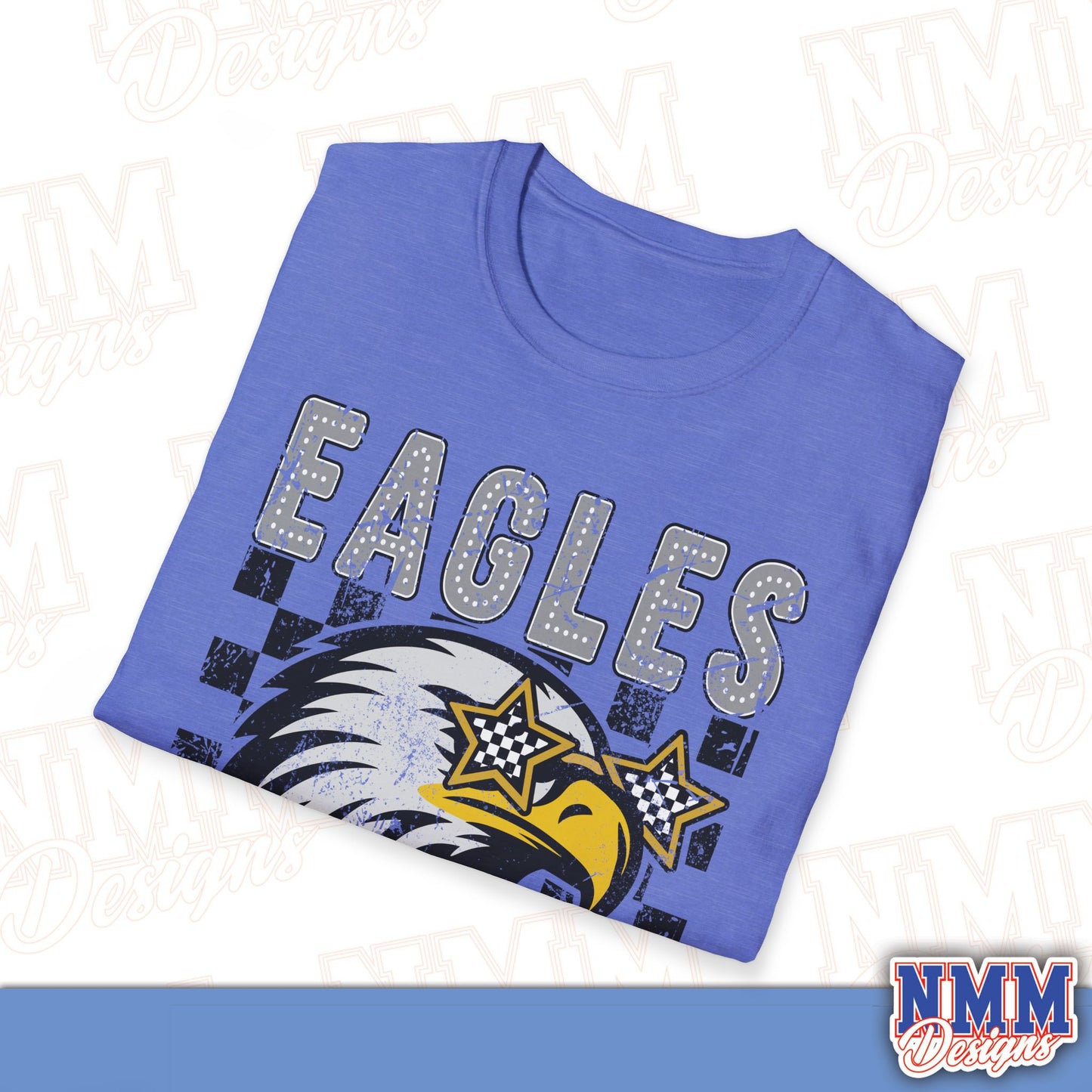 Eagle Graphic T-Shirt, Vintage Style Eagle Tee, Unisex Softstyle Shirt, Perfect for Game Day, Eagle Lover Gift, Casual Wear