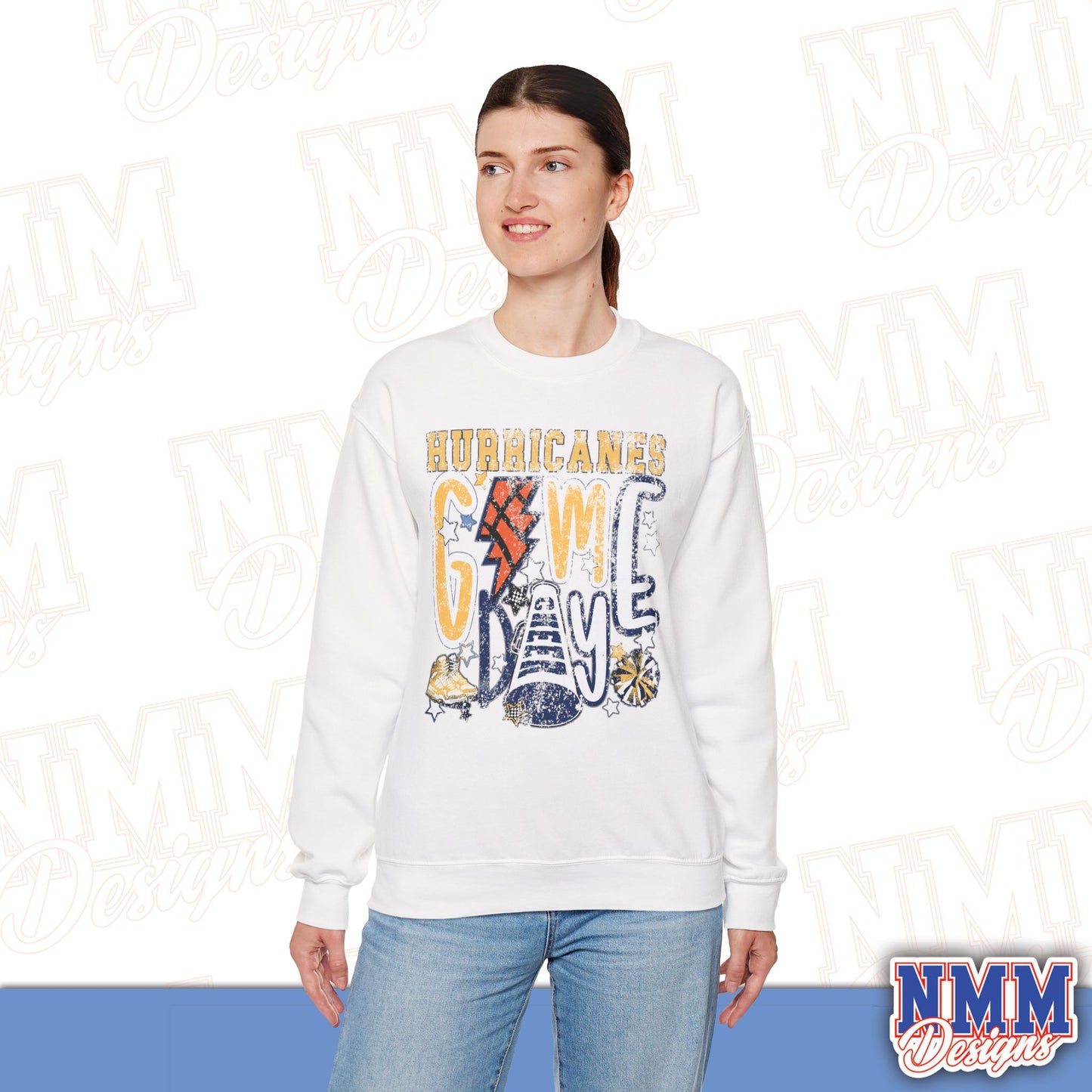 Hurricanes Game Vintage Graphic Crewneck Sweatshirt — Retro Football Tailgate Pullover