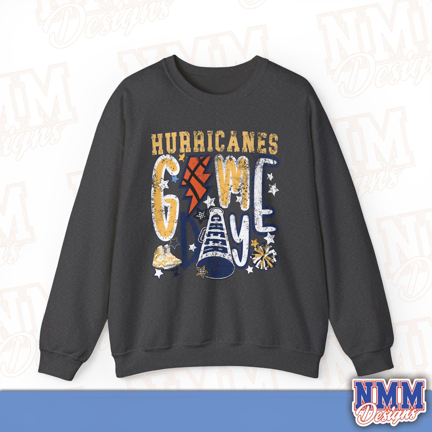 Hurricanes Game Vintage Graphic Crewneck Sweatshirt — Retro Football Tailgate Pullover
